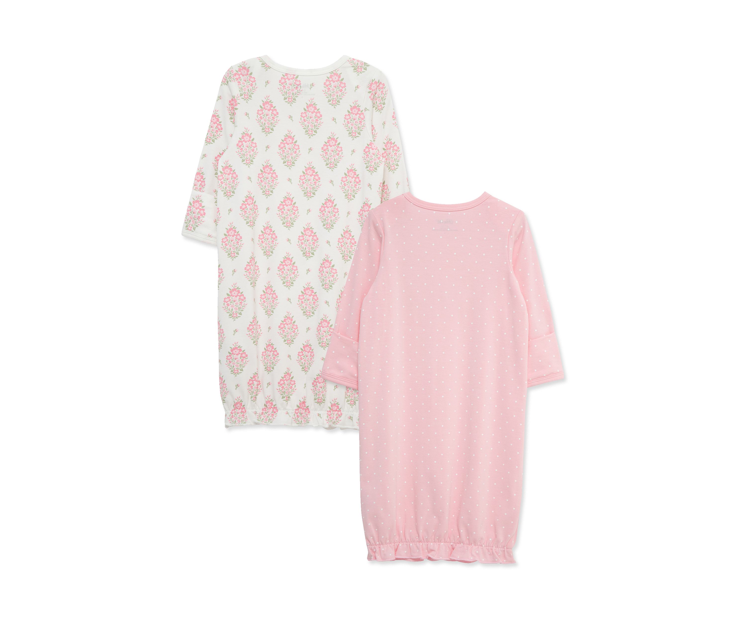 Baby Girls Floral 2 Pack Gowns