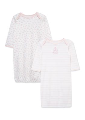 Little Me Baby Girls Pretty Puppies 2-Pack Sleeper Gowns