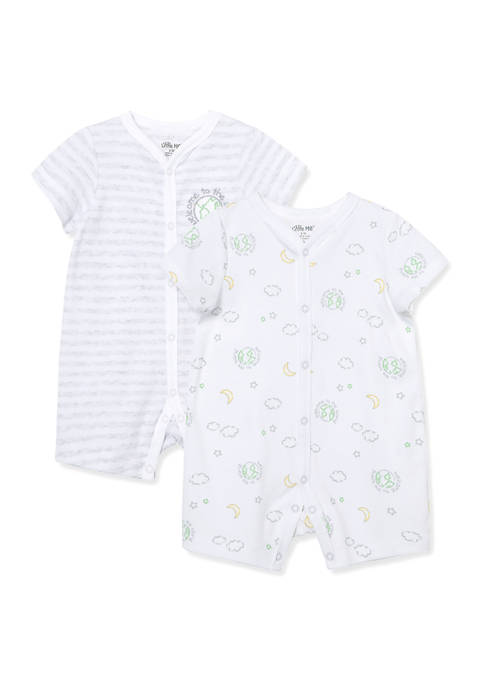 Little Me Baby World Printed 2-Pack Rompers