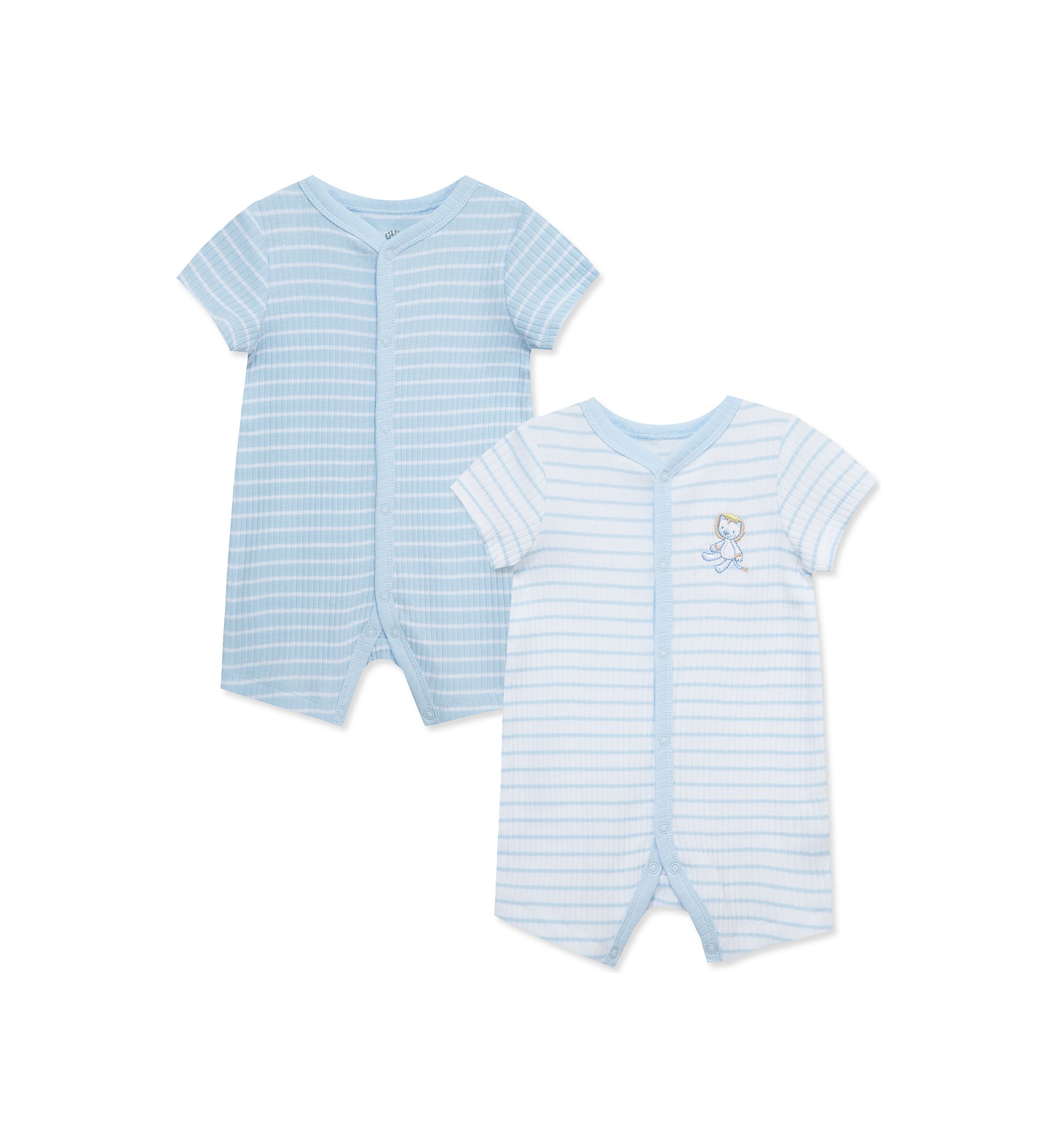 Baby Boys Printed Rompers - 2 Pack