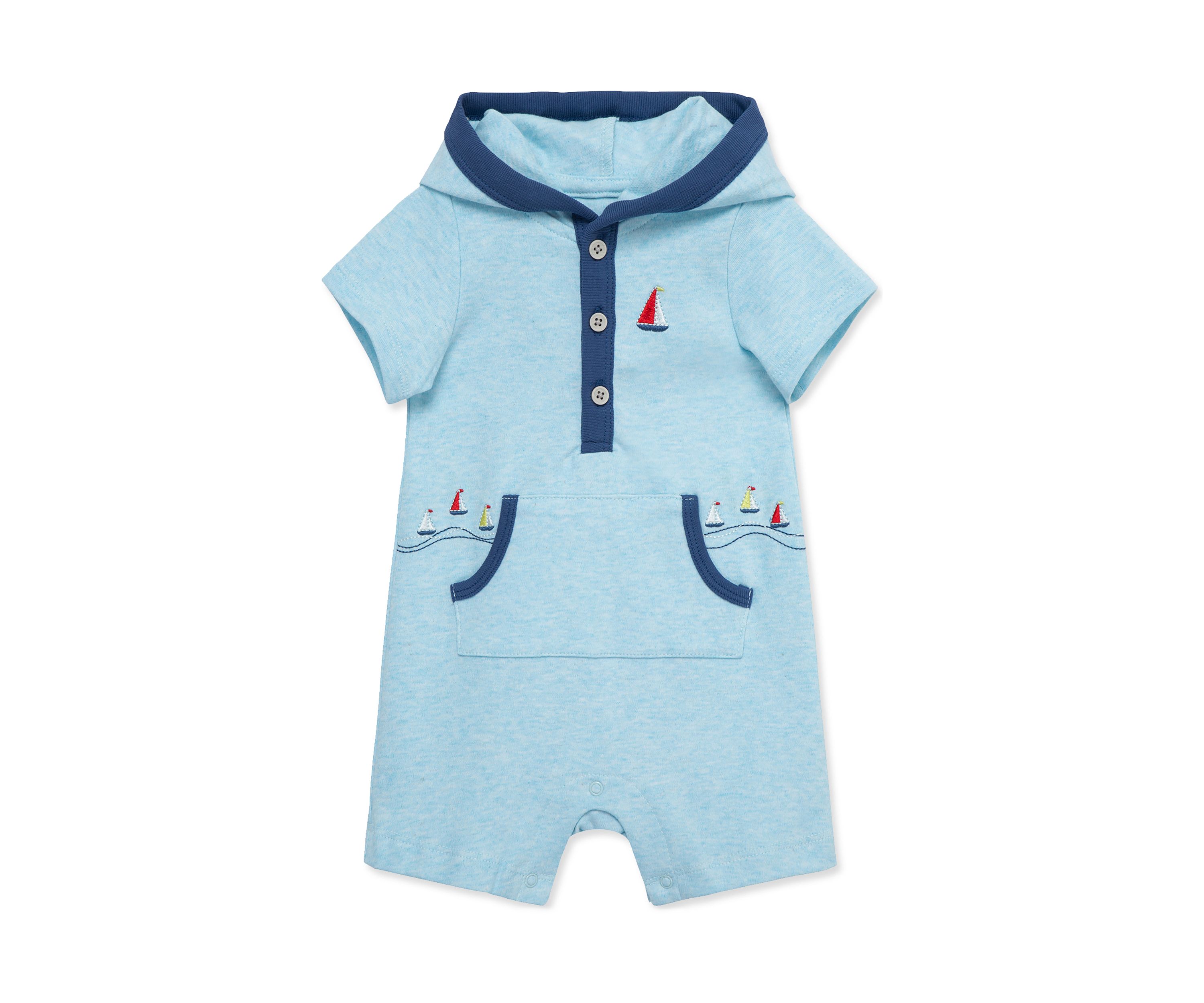 Baby Boys Breezy Hooded Romper