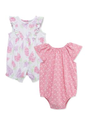Little Me Baby Girls Lovely Lilacs 2-Pack Rompers