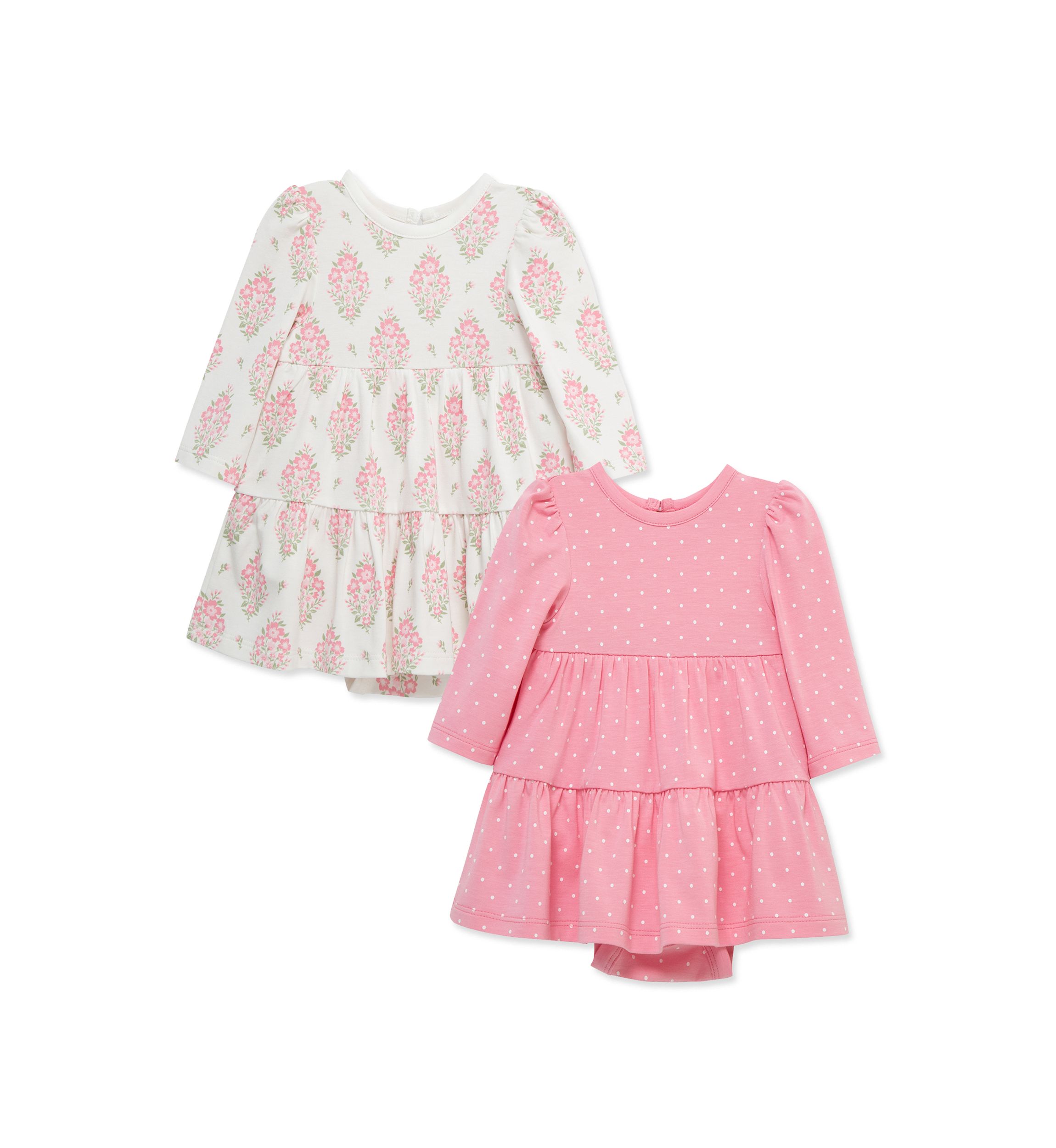 Baby Girls Floral 2 Pack Dresses