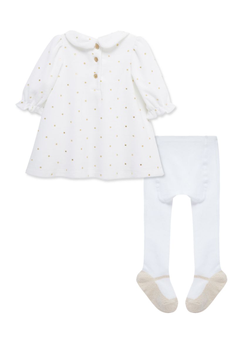 Baby Girls Smocked Dots Dress Set