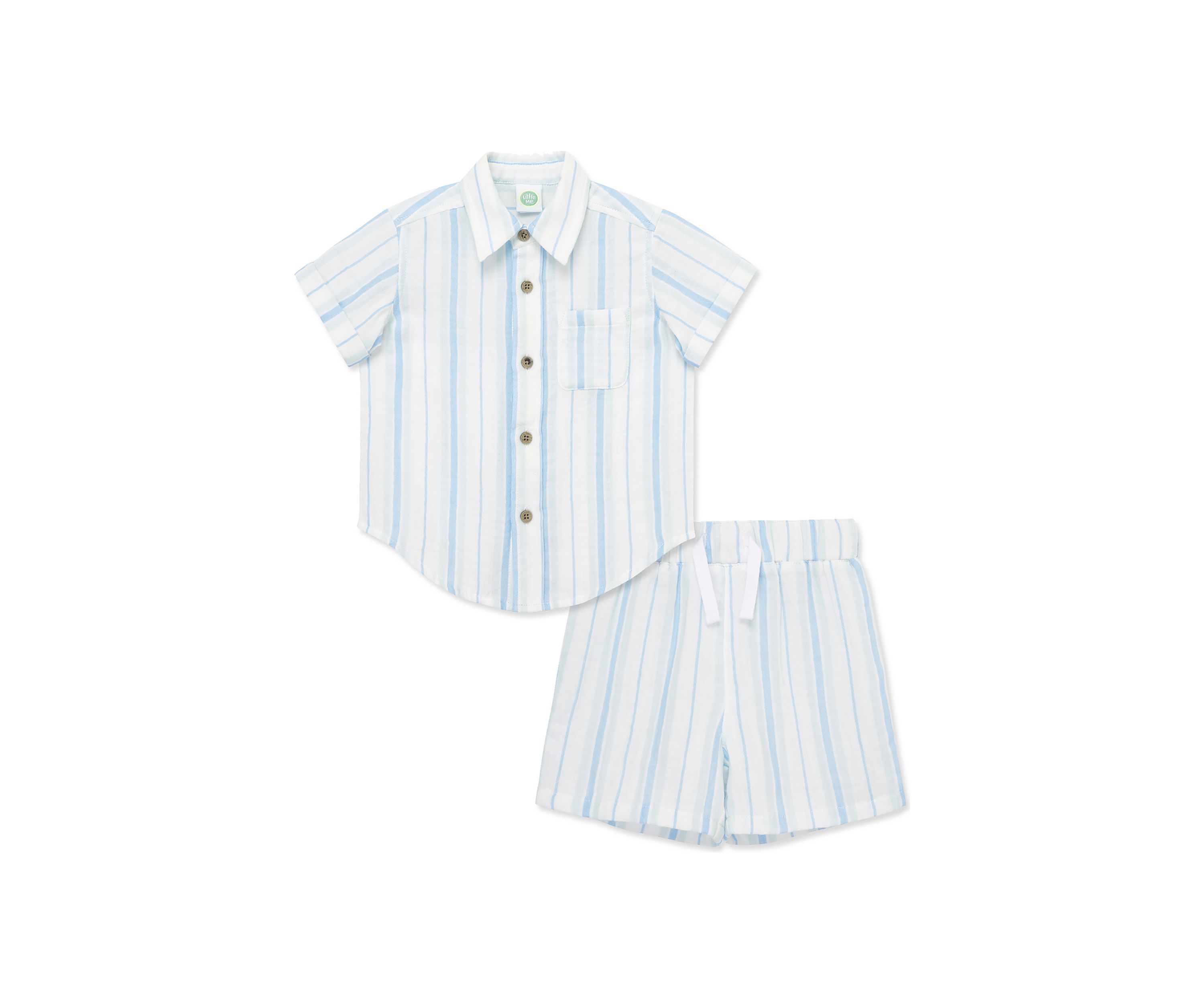 Baby Boys Stripe Woven Shorts Set