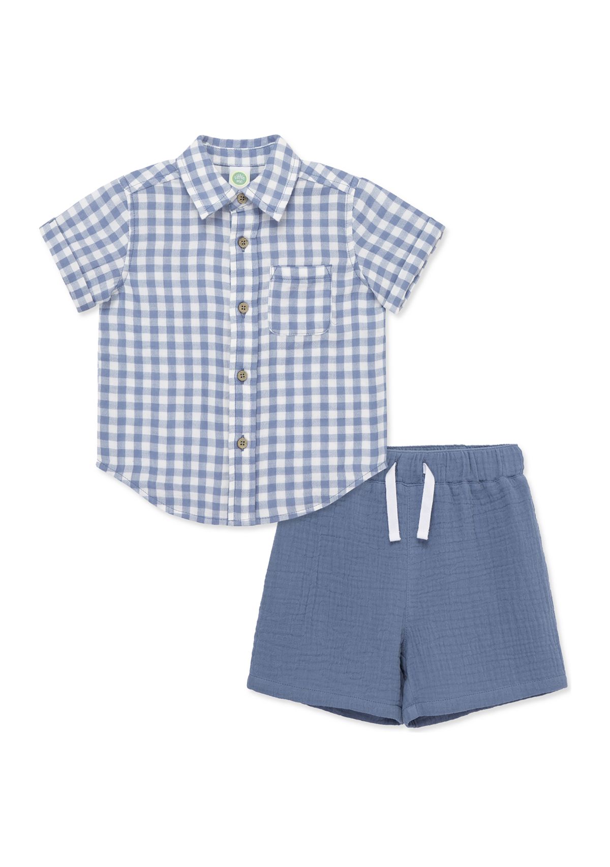 Baby Boys Check Woven Short Set