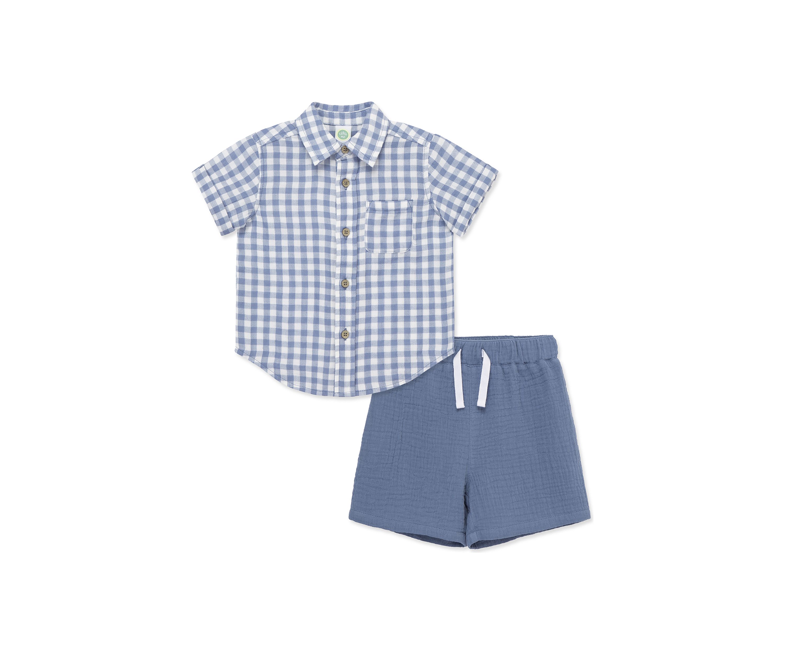 Baby Boys Check Woven Short Set