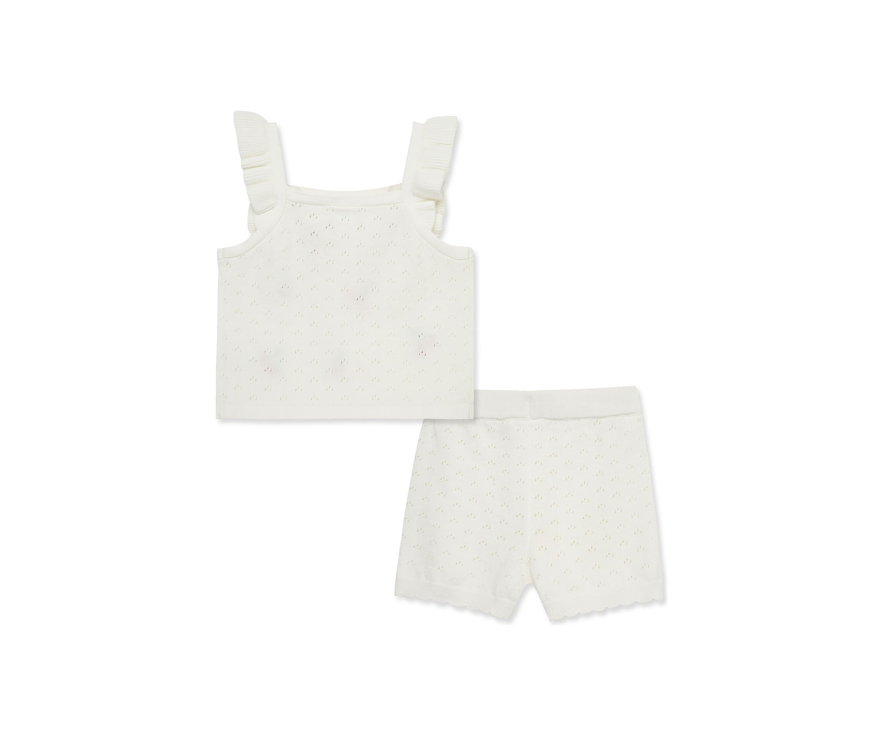 Baby Girls Cherry Pointelle Knit Set