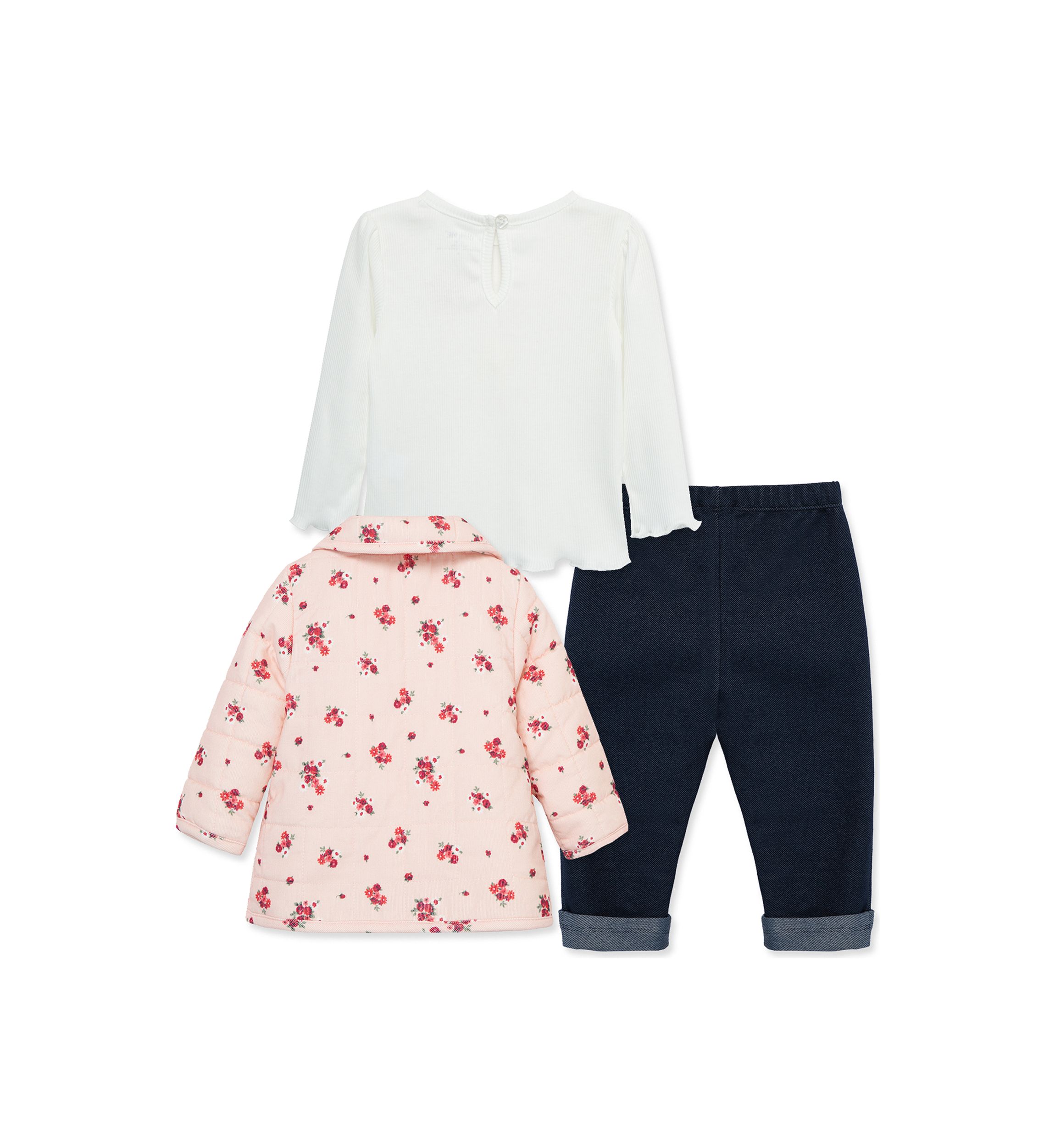 Baby Girls Floral Printed Jacket Set
