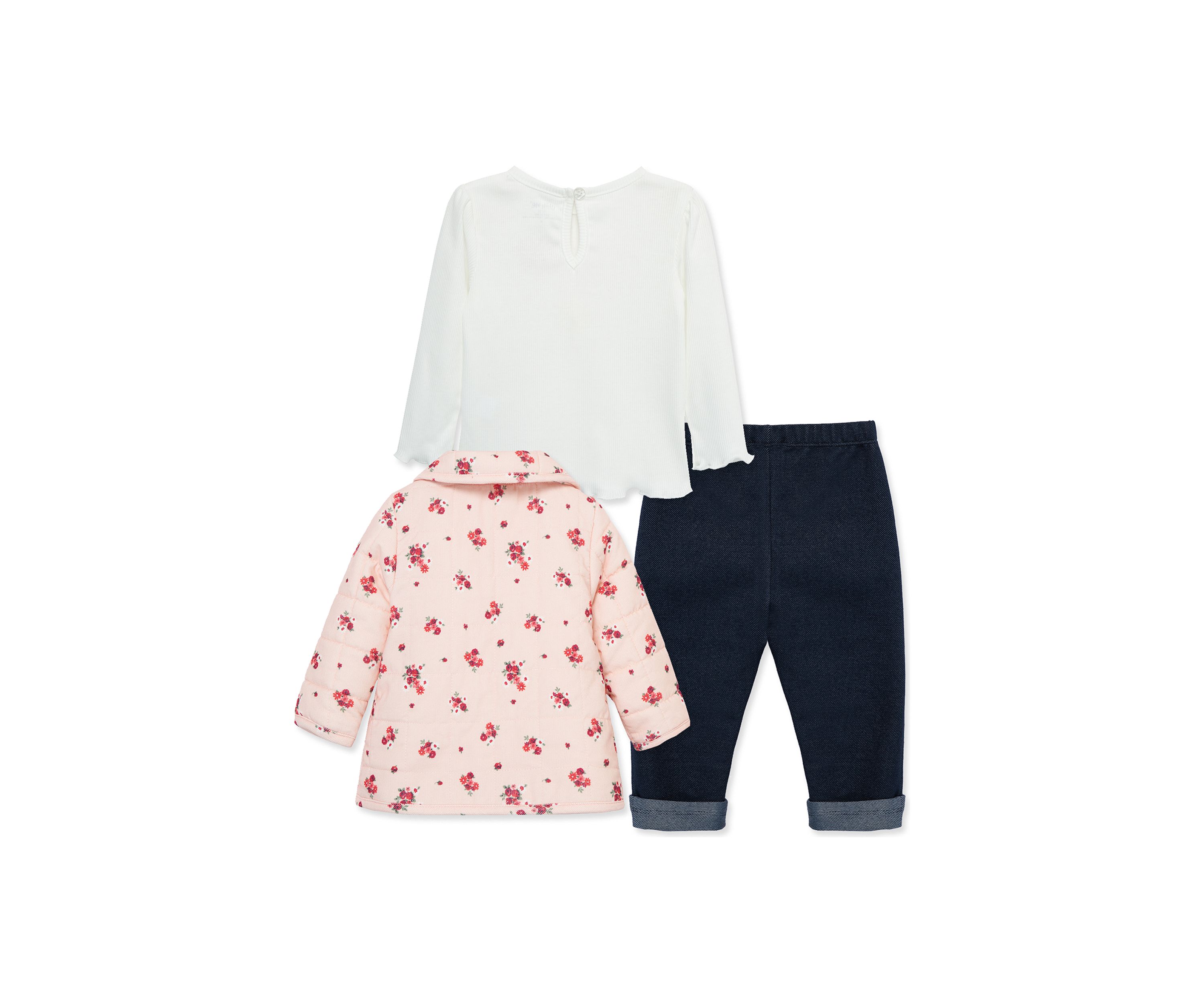 Baby Girls Floral Printed Jacket Set