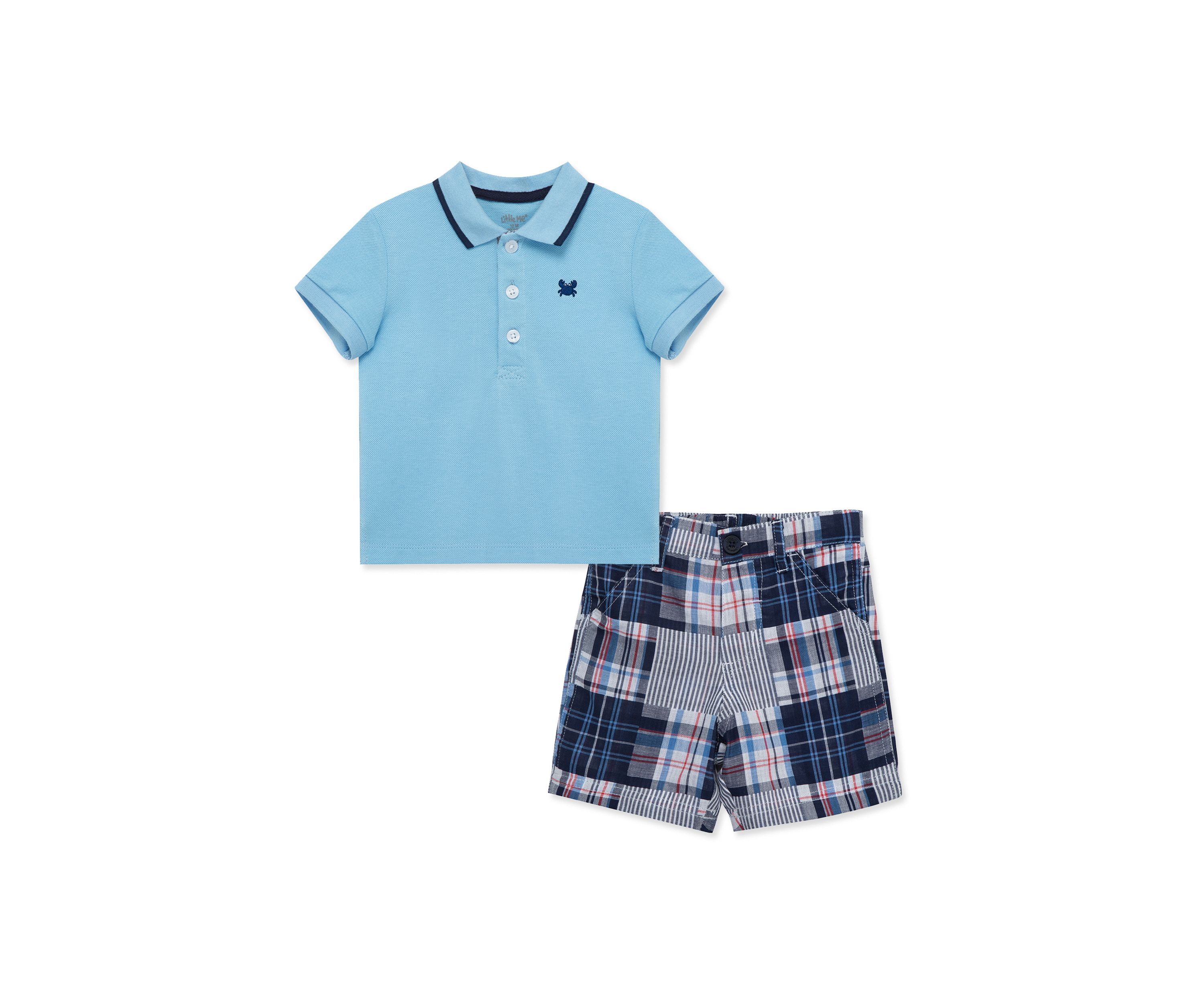 Baby Boys Crab Polo Shorts Set