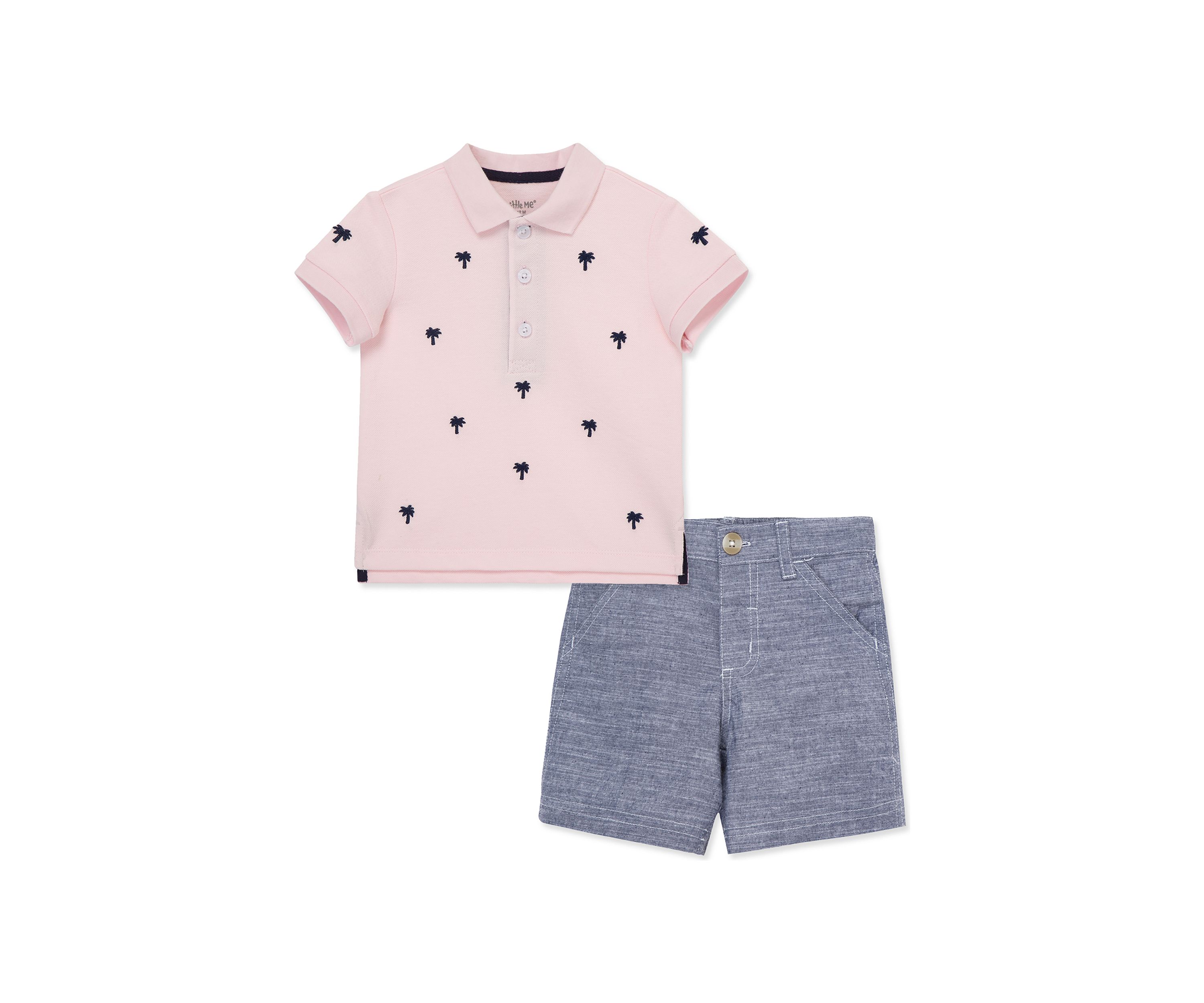 Baby Boys Palm Polo Shorts Set