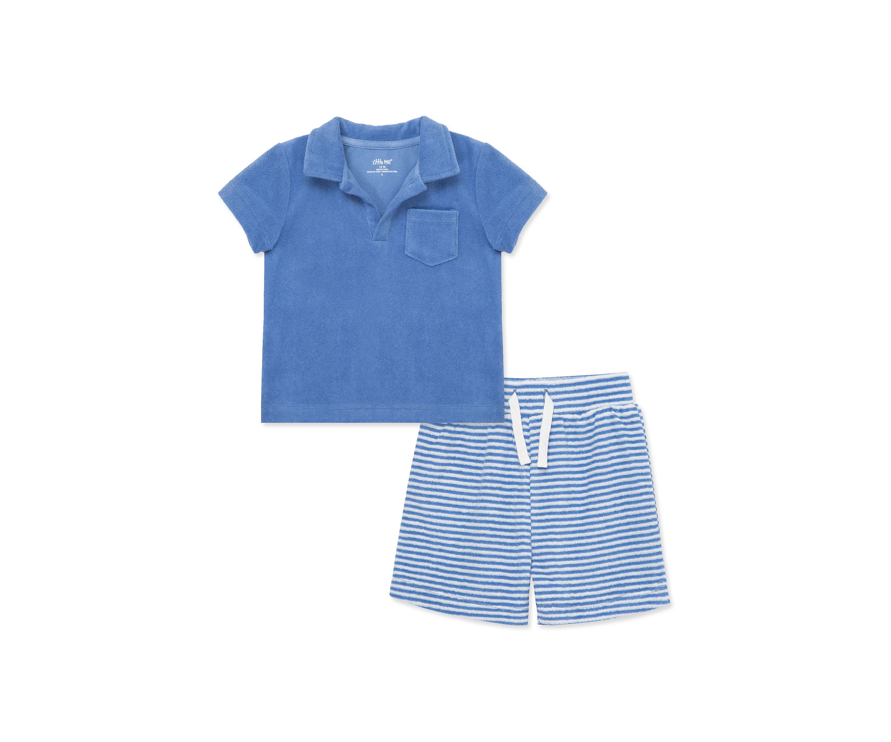 Baby Girls Blue Terry Set