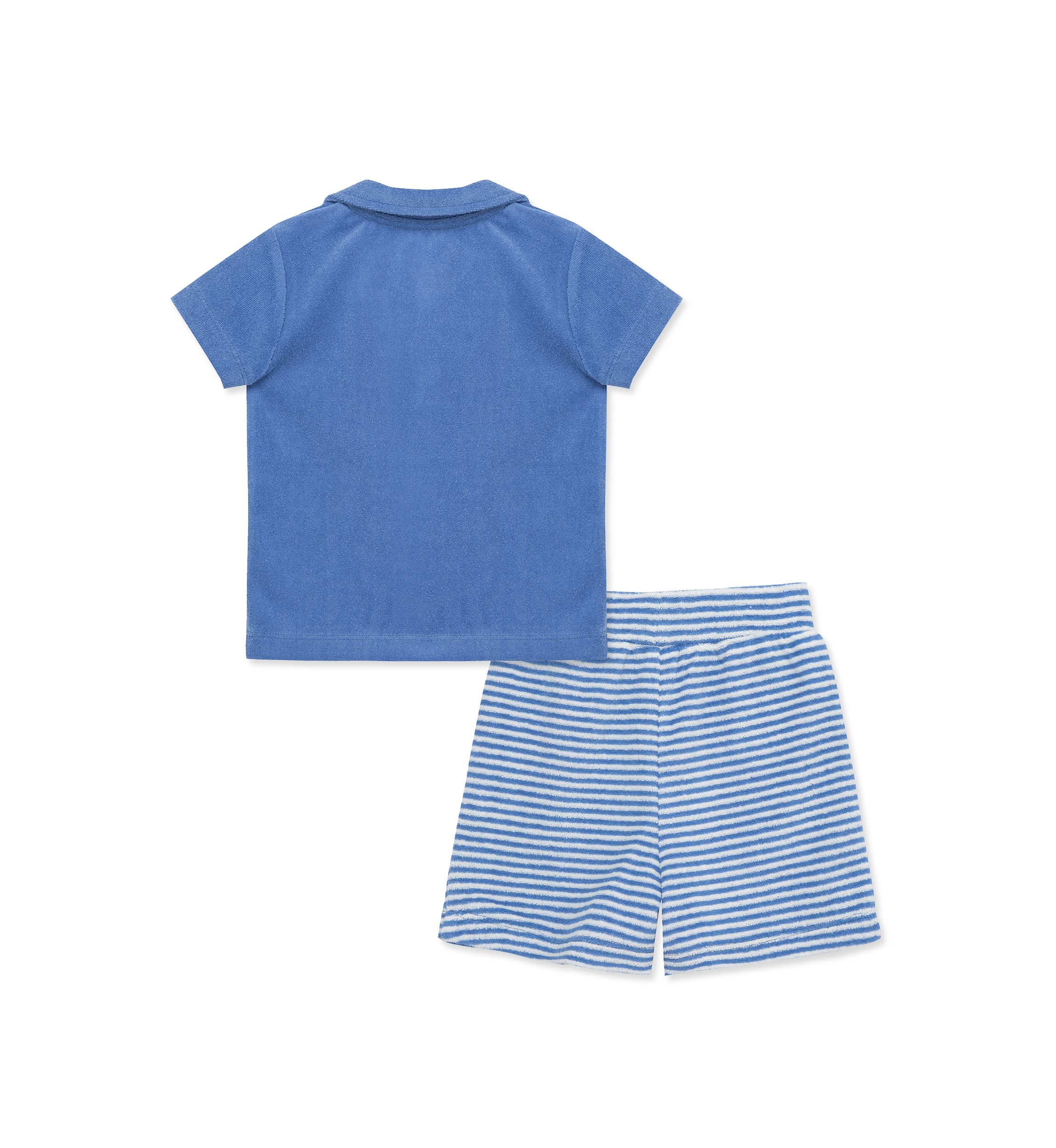 Baby Girls Blue Terry Set