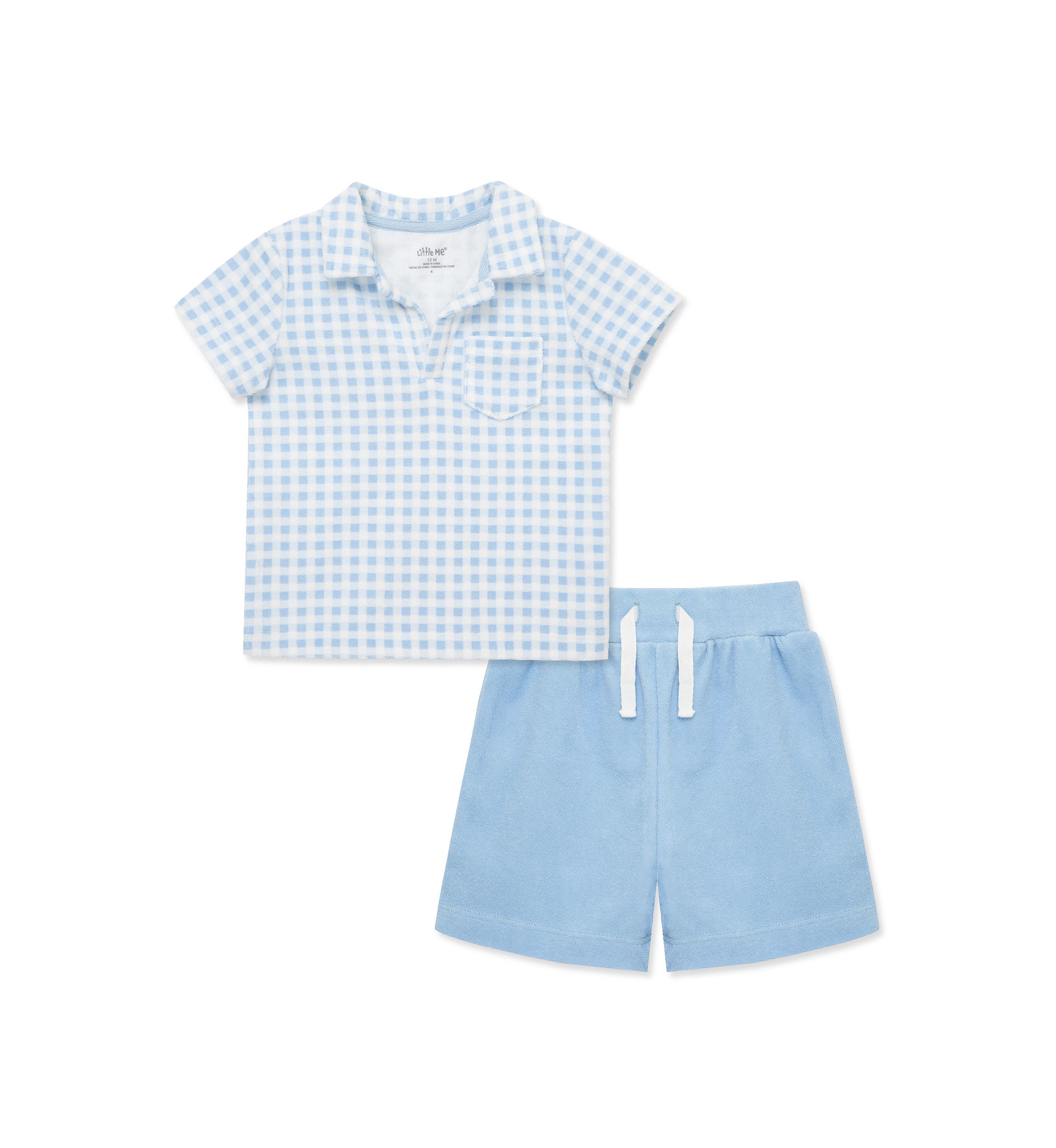 Baby Boys Gingham Terry Set