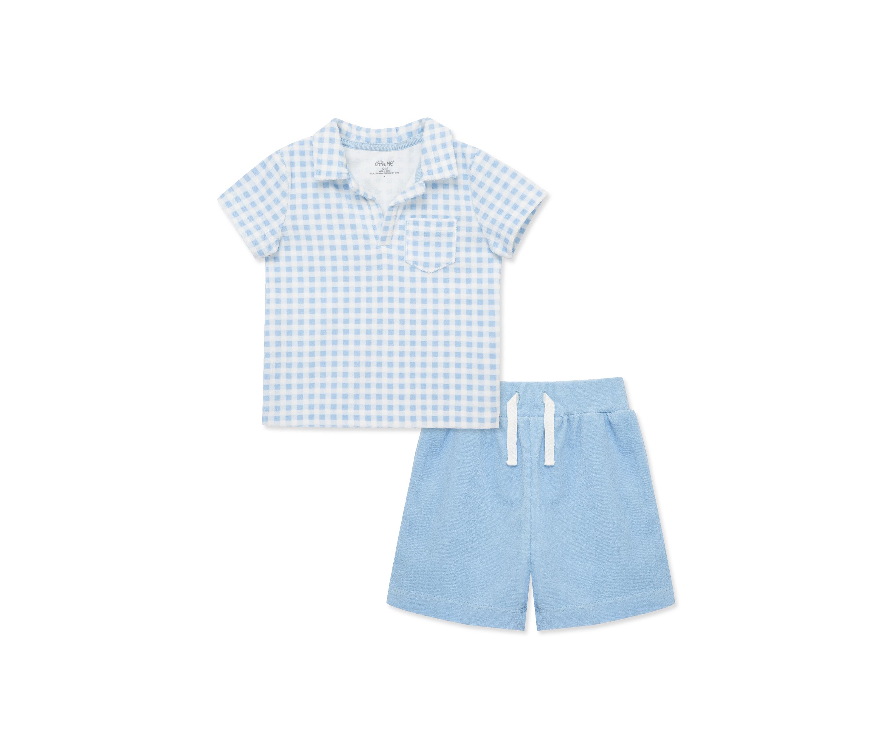 Baby Boys Gingham Terry Set