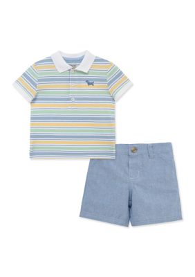 Little Me Baby Boys Shorts Set, Blue, 18 Months