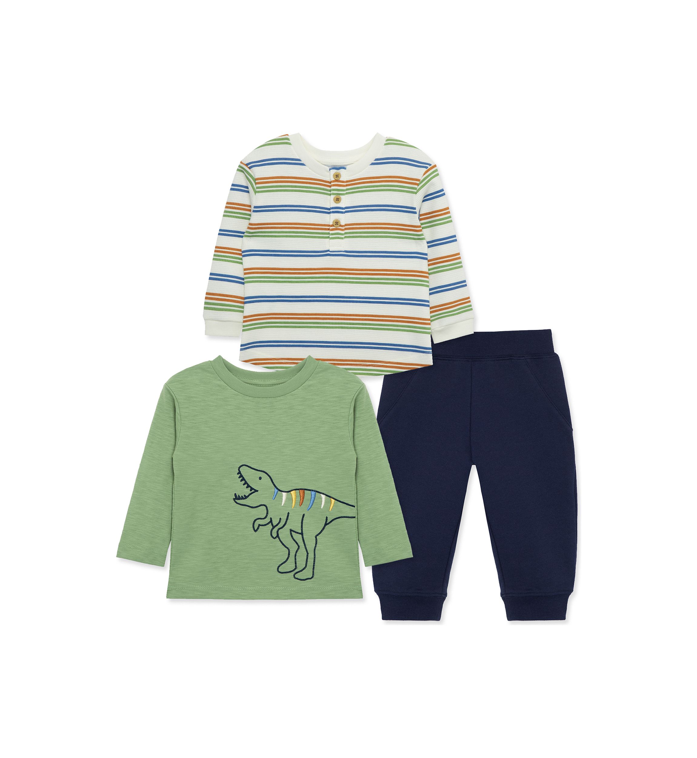 Baby Boys Dinosaur Graphic 3 Piece Play Set