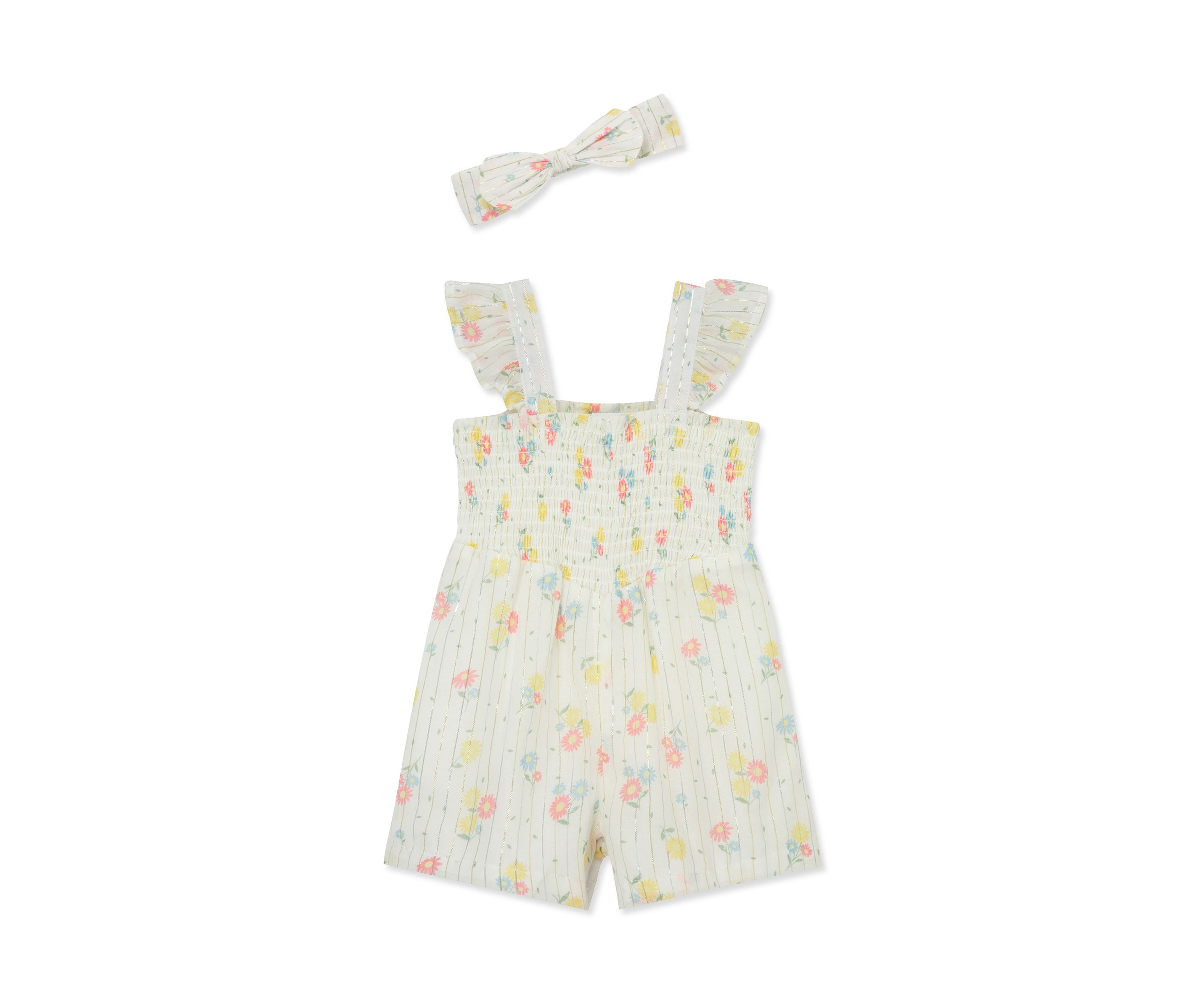 Baby Girls Daisy Woven Romper