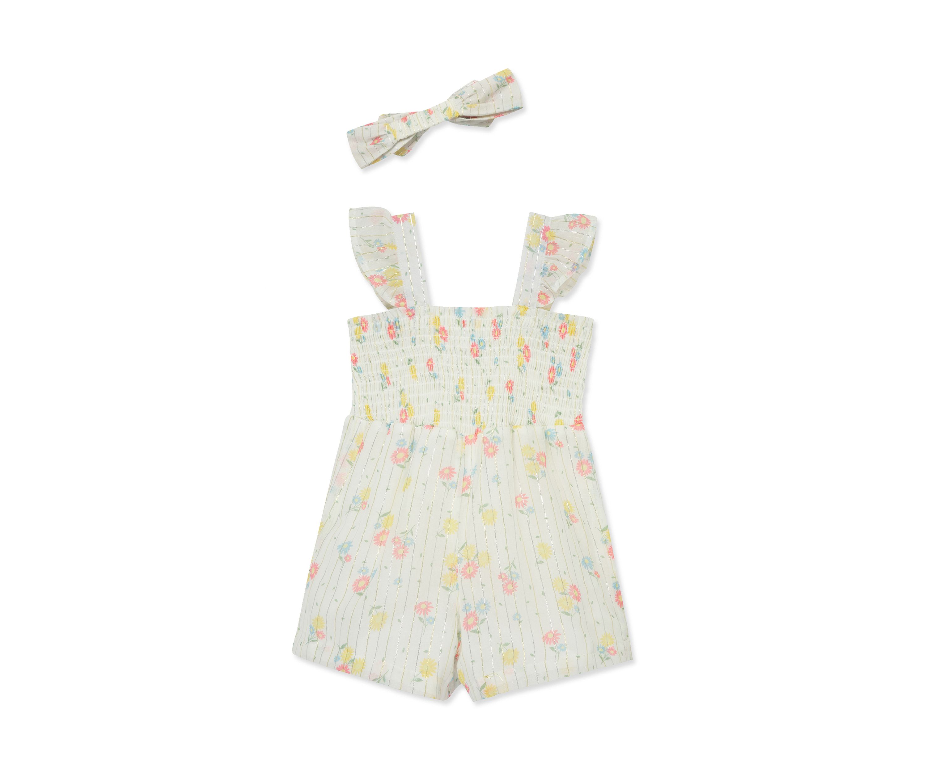 Baby Girls Daisy Woven Romper
