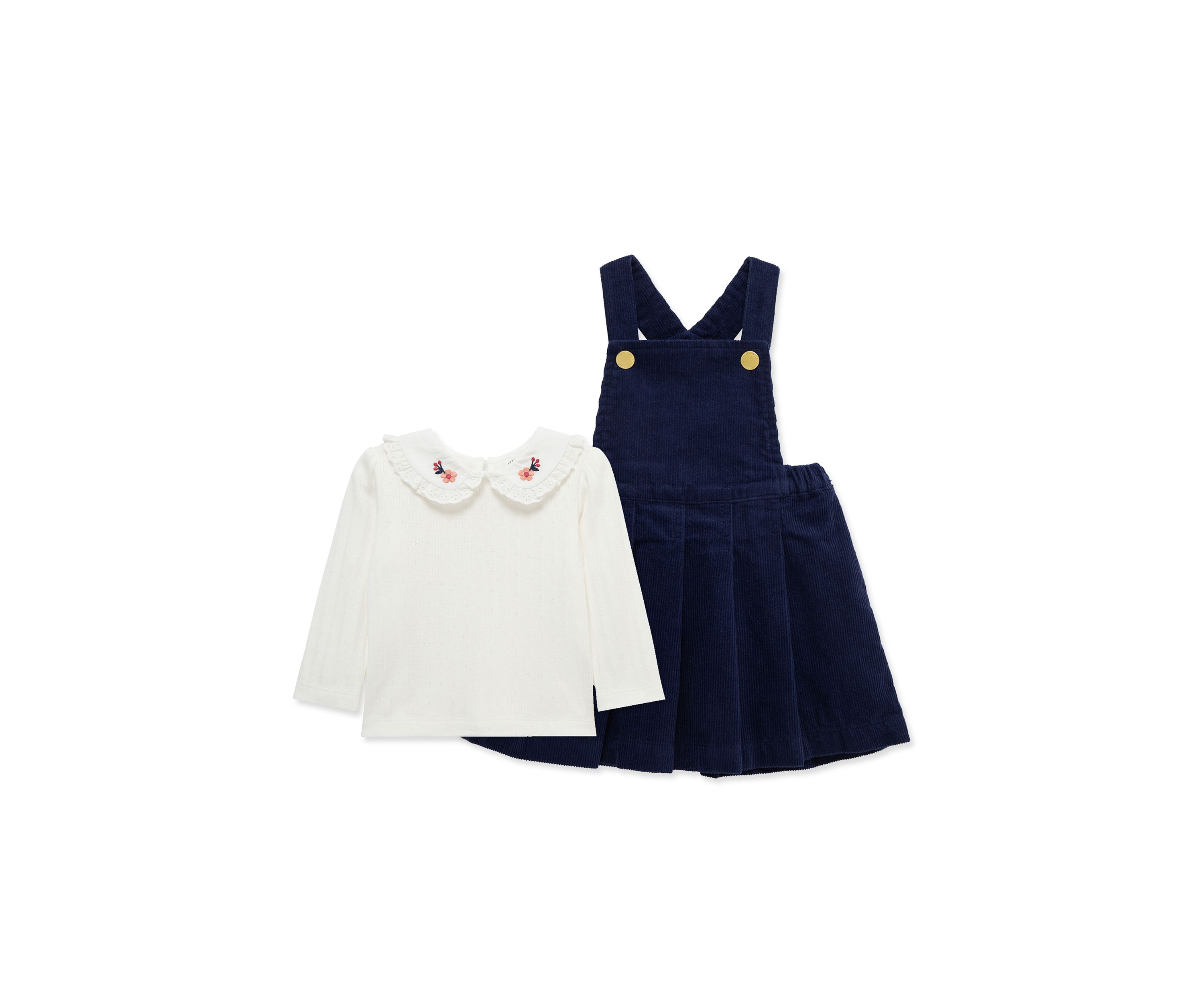 Baby Girls Pleated Jumper Set
