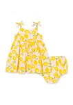 Baby Girls Lemon Stripe Sundress with Panty