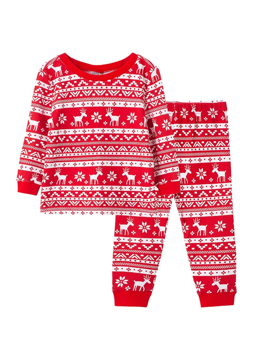 Baby Boys Matching Moose Pajamas