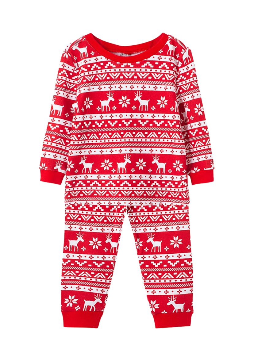 Baby Boys Matching Moose Pajamas