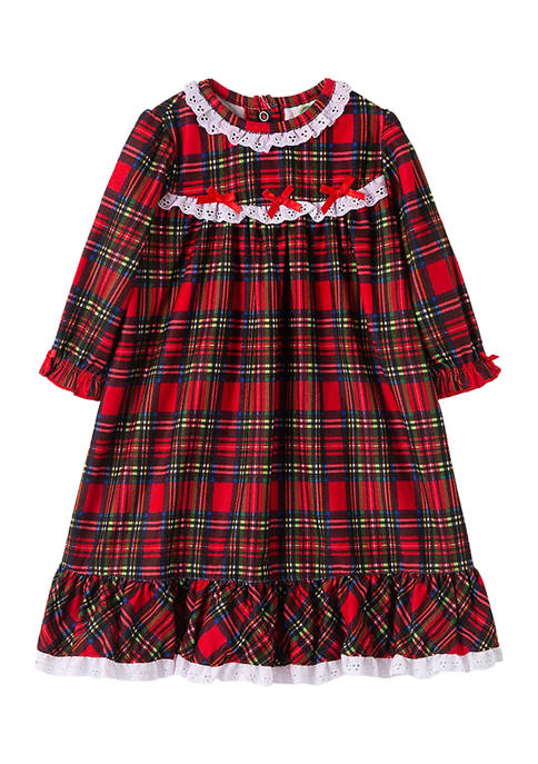 Little Me Baby Girls Plaid Gown