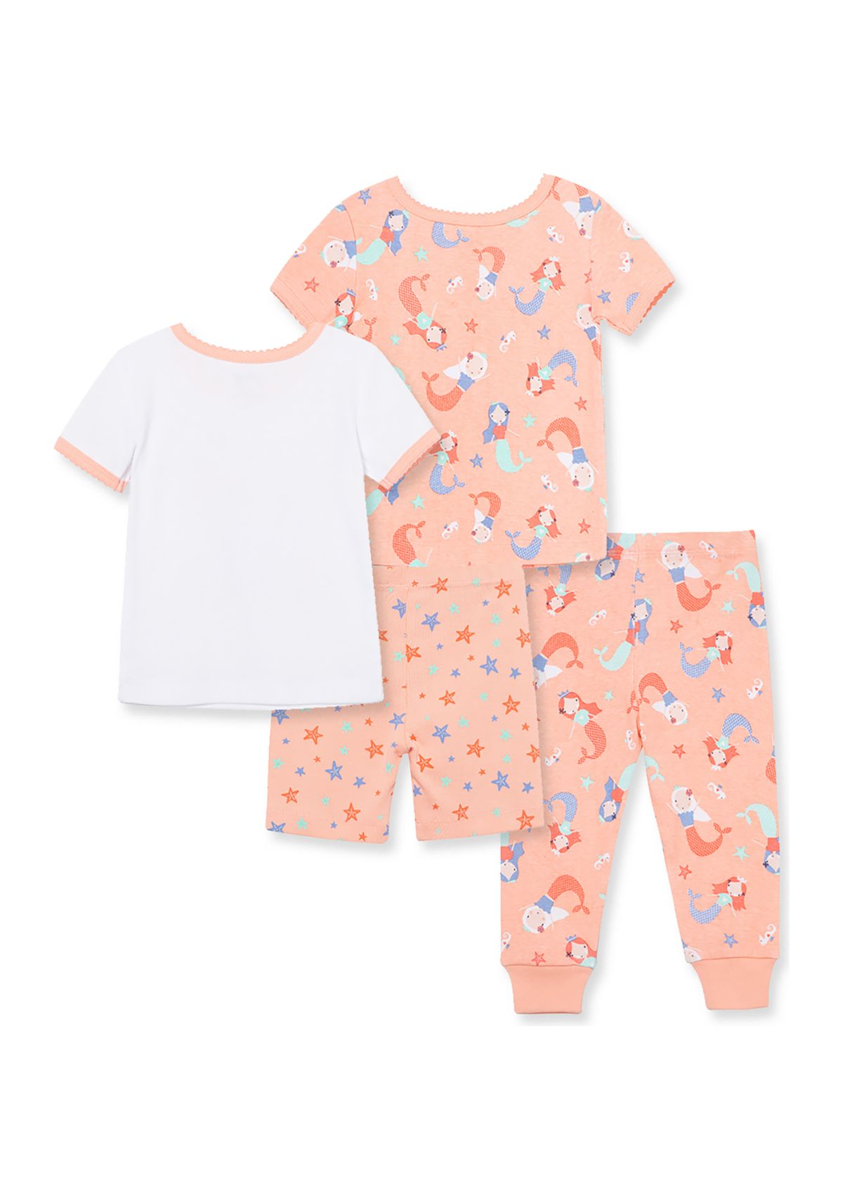 Baby Girls Mermaid 4 Piece Pajama Set