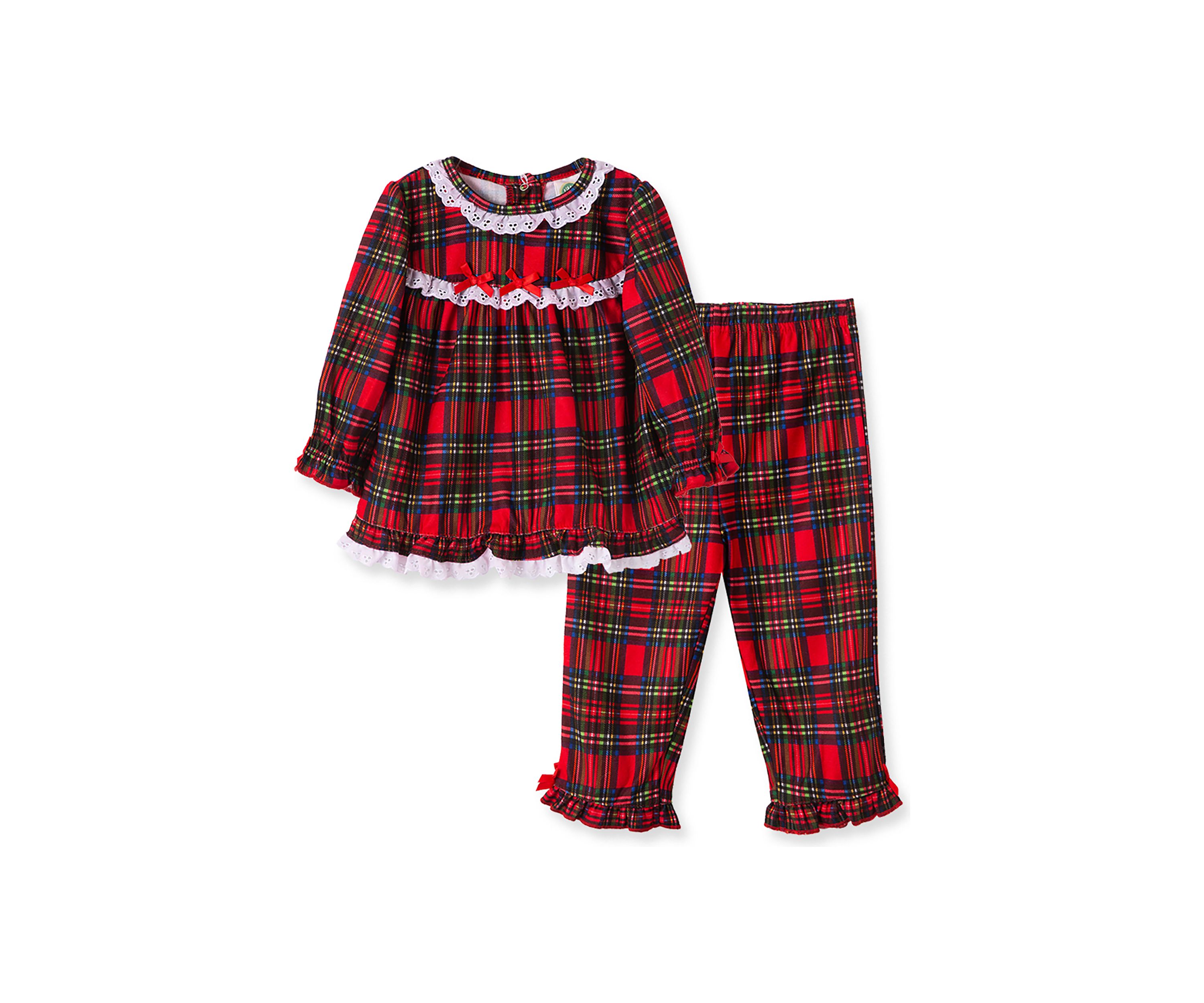 Baby Girls Plaid Pajama Set