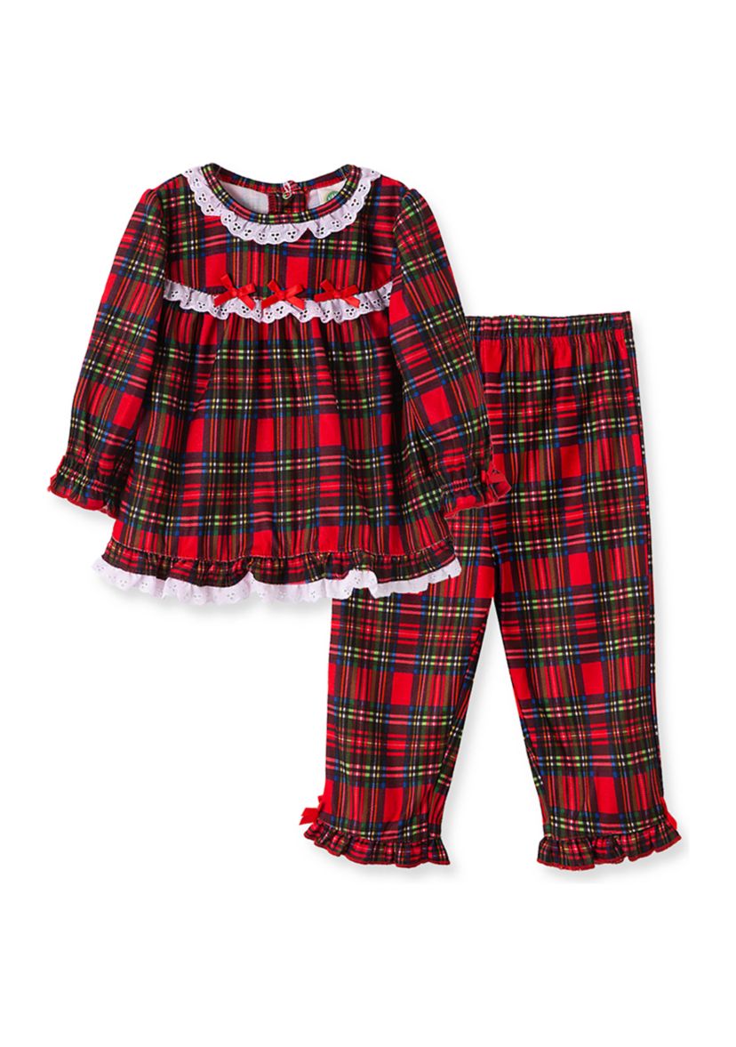 Baby Girls Plaid Pajama Set