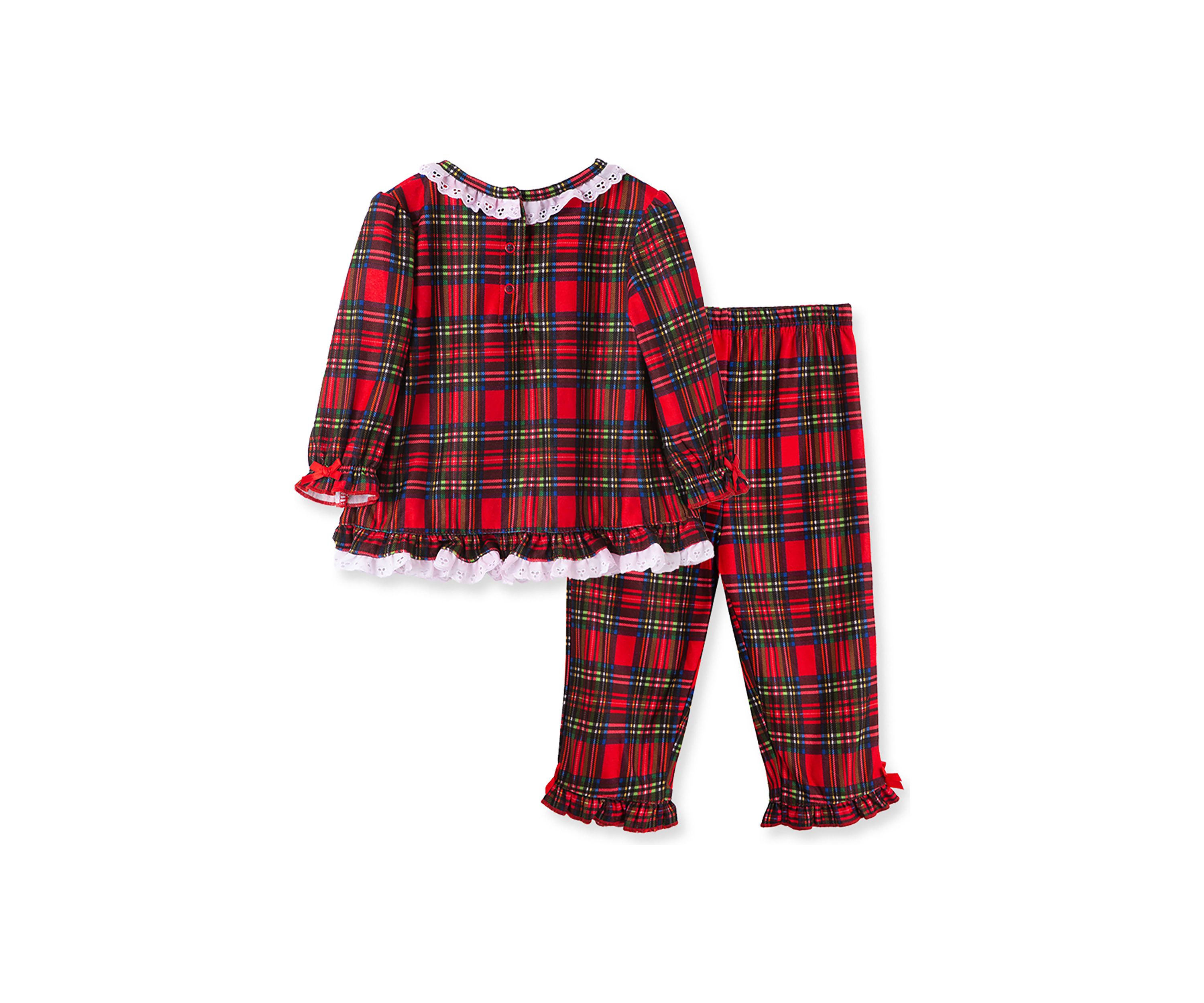 Baby Girls Plaid Pajama Set