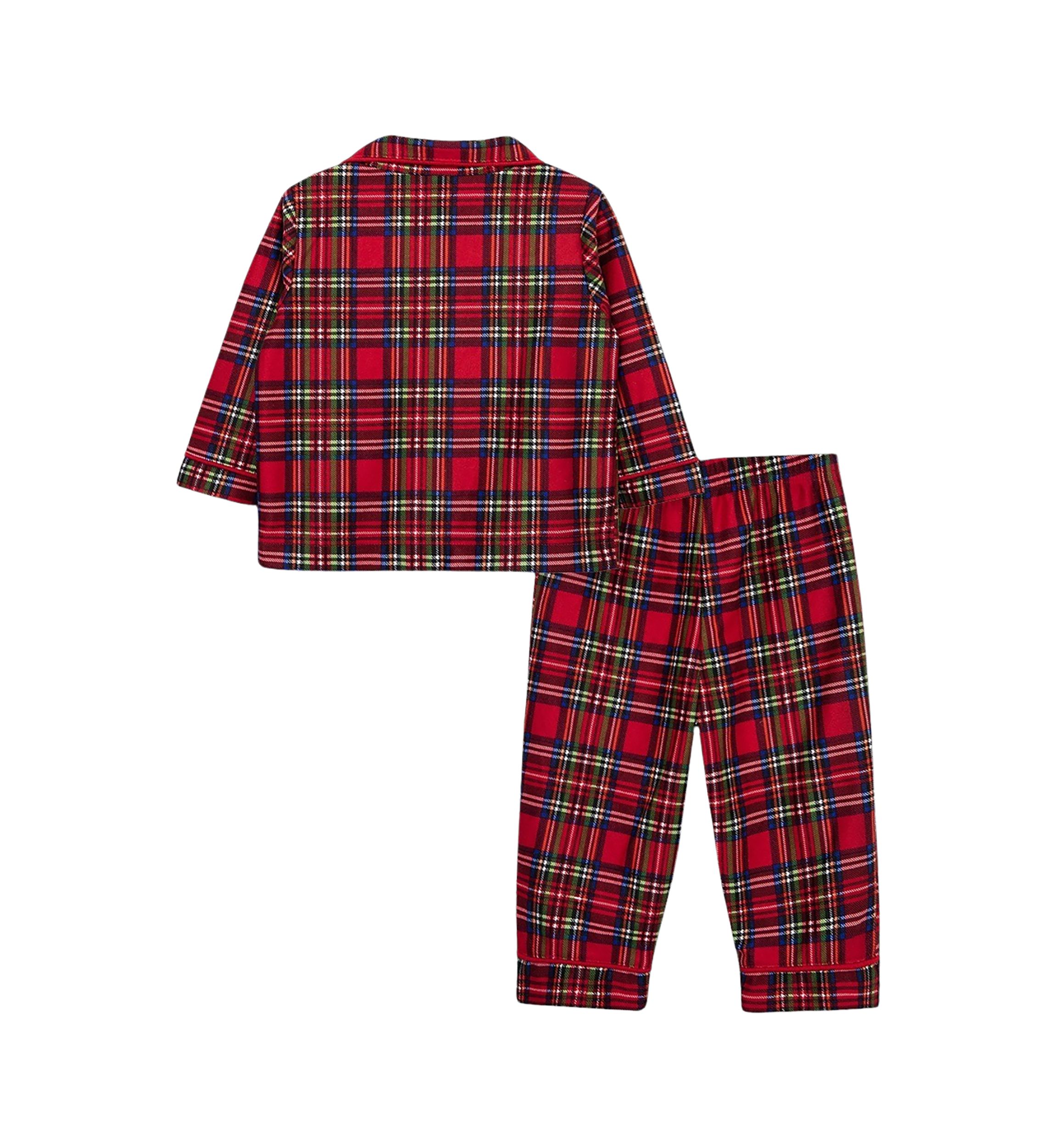 Baby Boys Plaid Printed Pajama Set