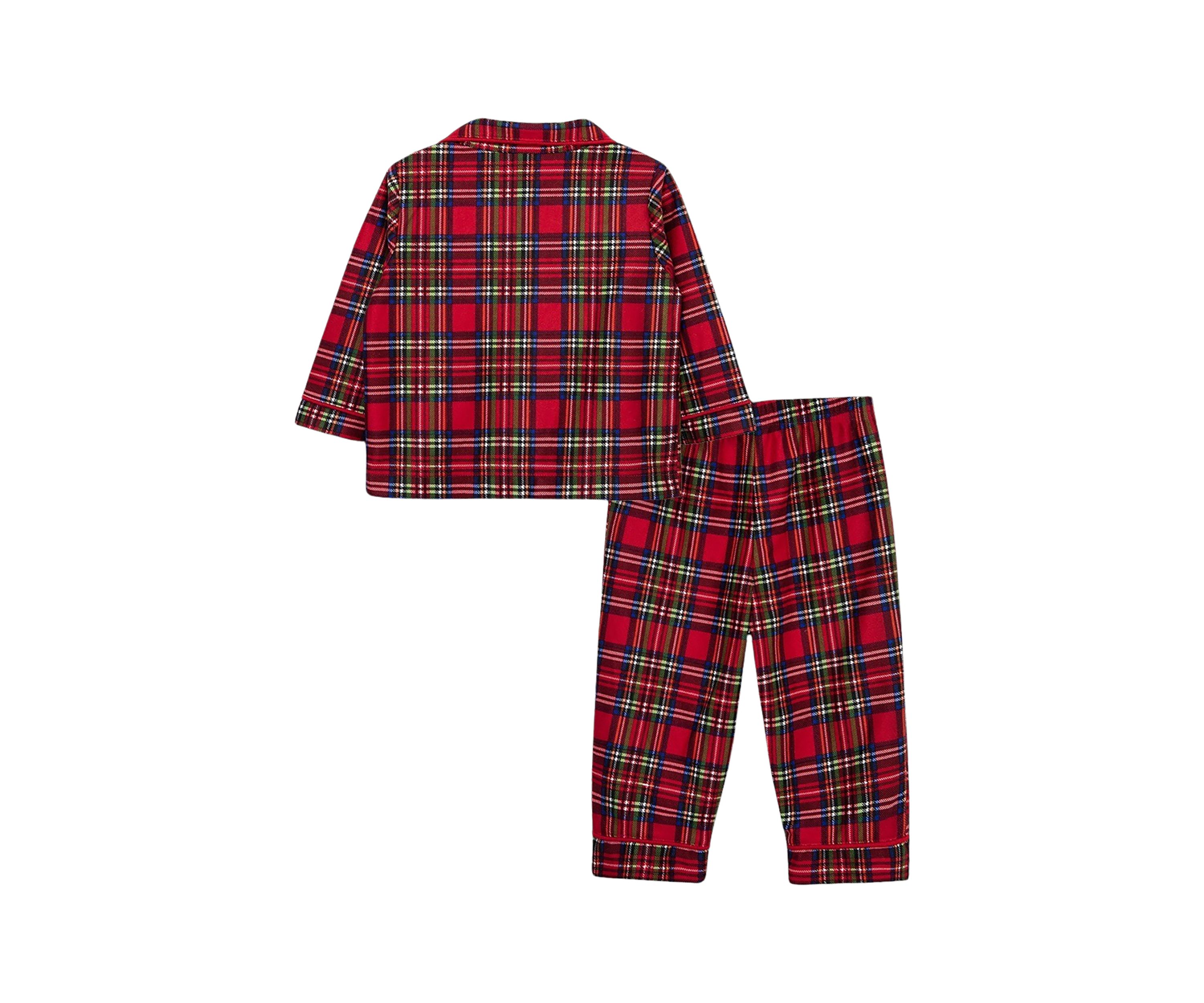 Baby Boys Plaid Printed Pajama Set
