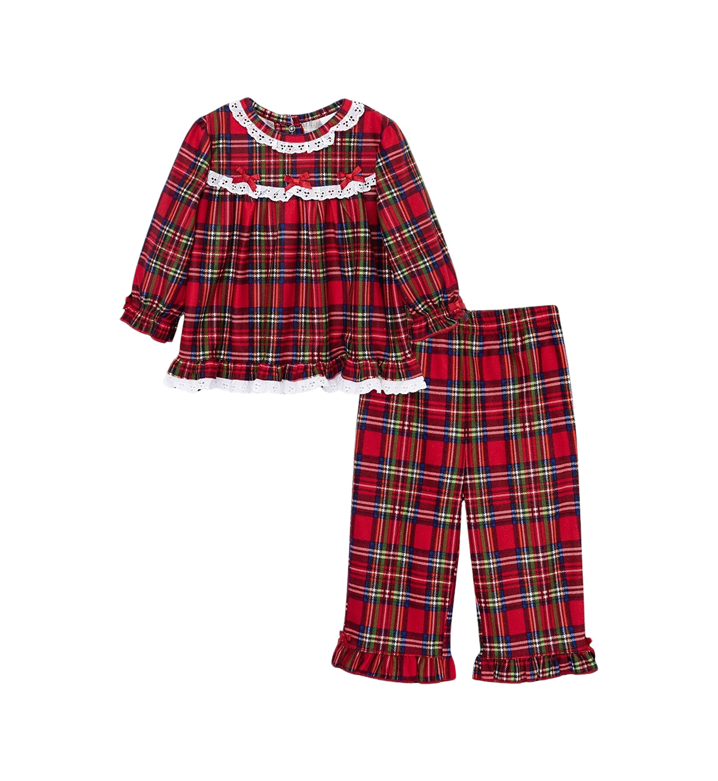 Baby Girls Plaid 2 Piece Pajama Set
