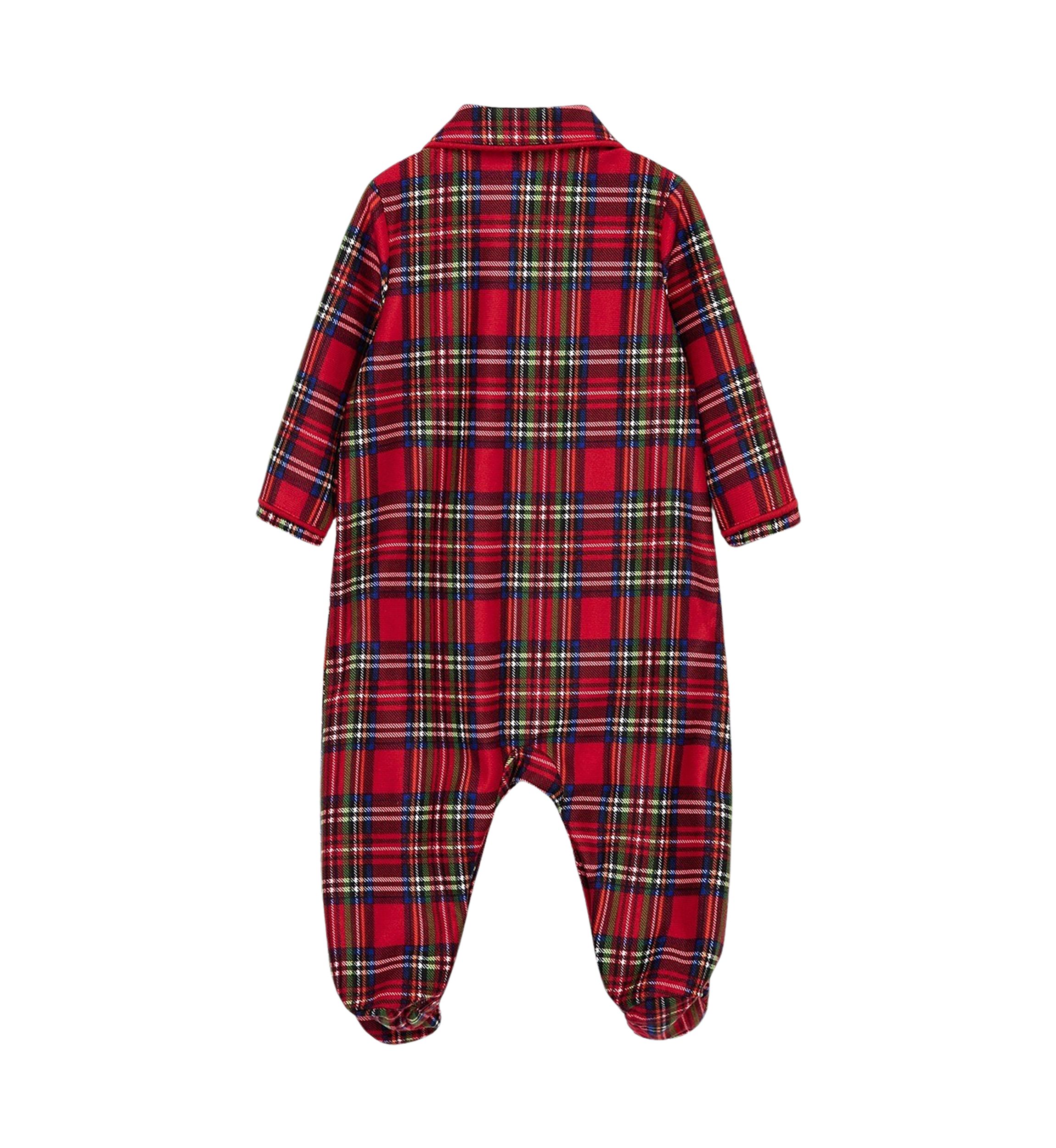 Boy Plaid Printed Footie Pajamas