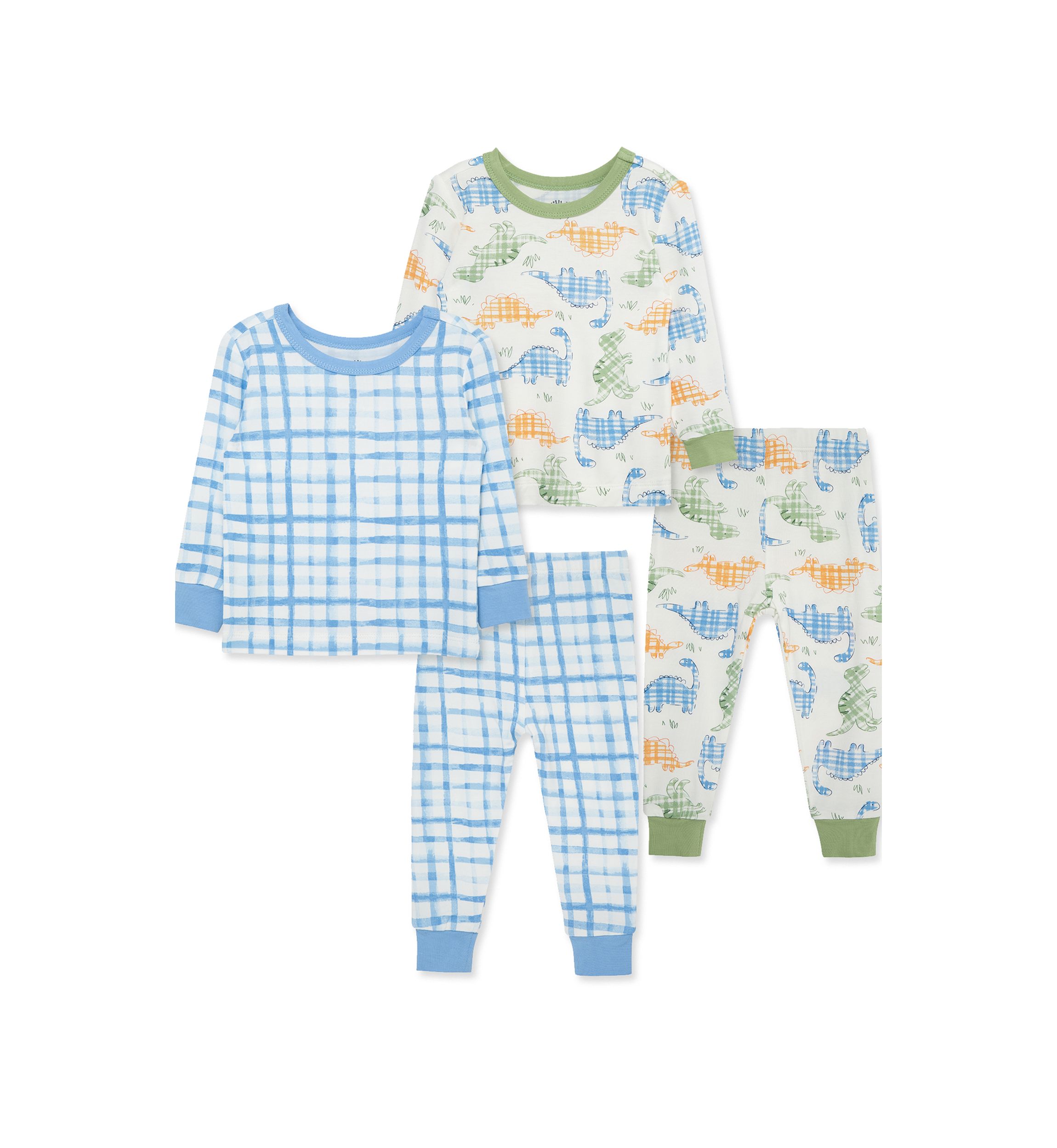 Baby Boys Dino 4 Piece Pajama Set