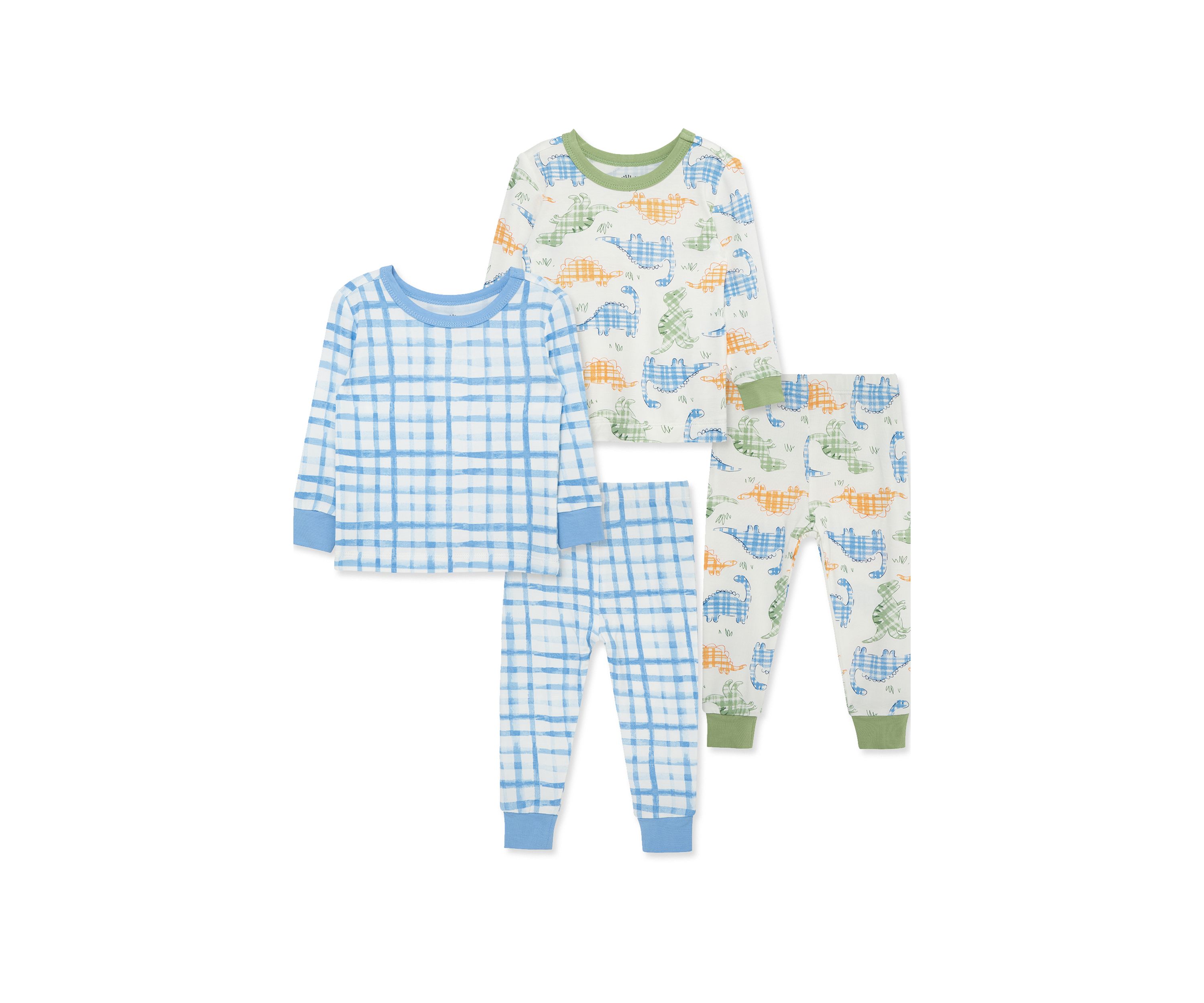 Baby Boys Dino 4 Piece Pajama Set