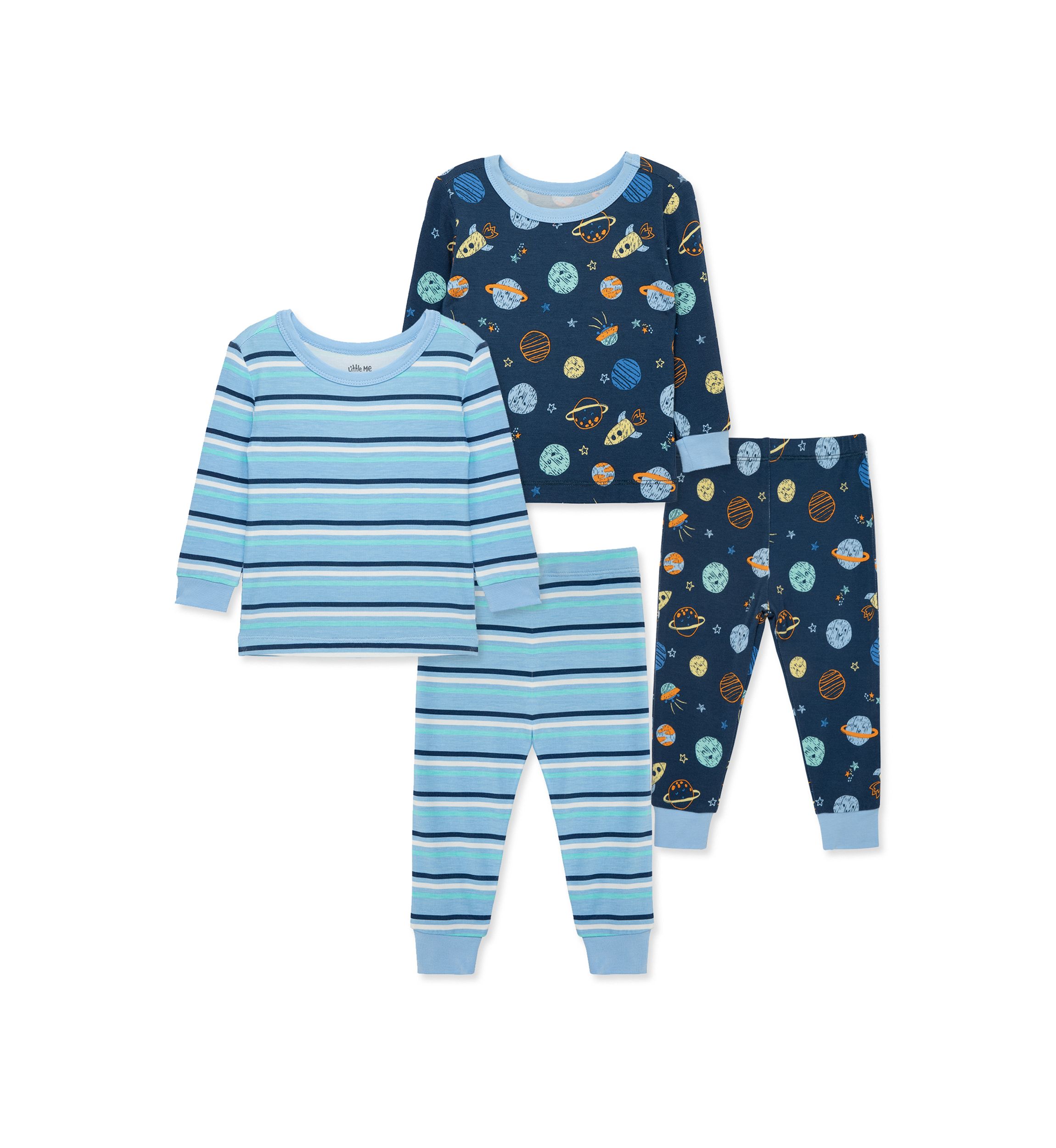 Baby Boys Space 4 Piece Pajama Set