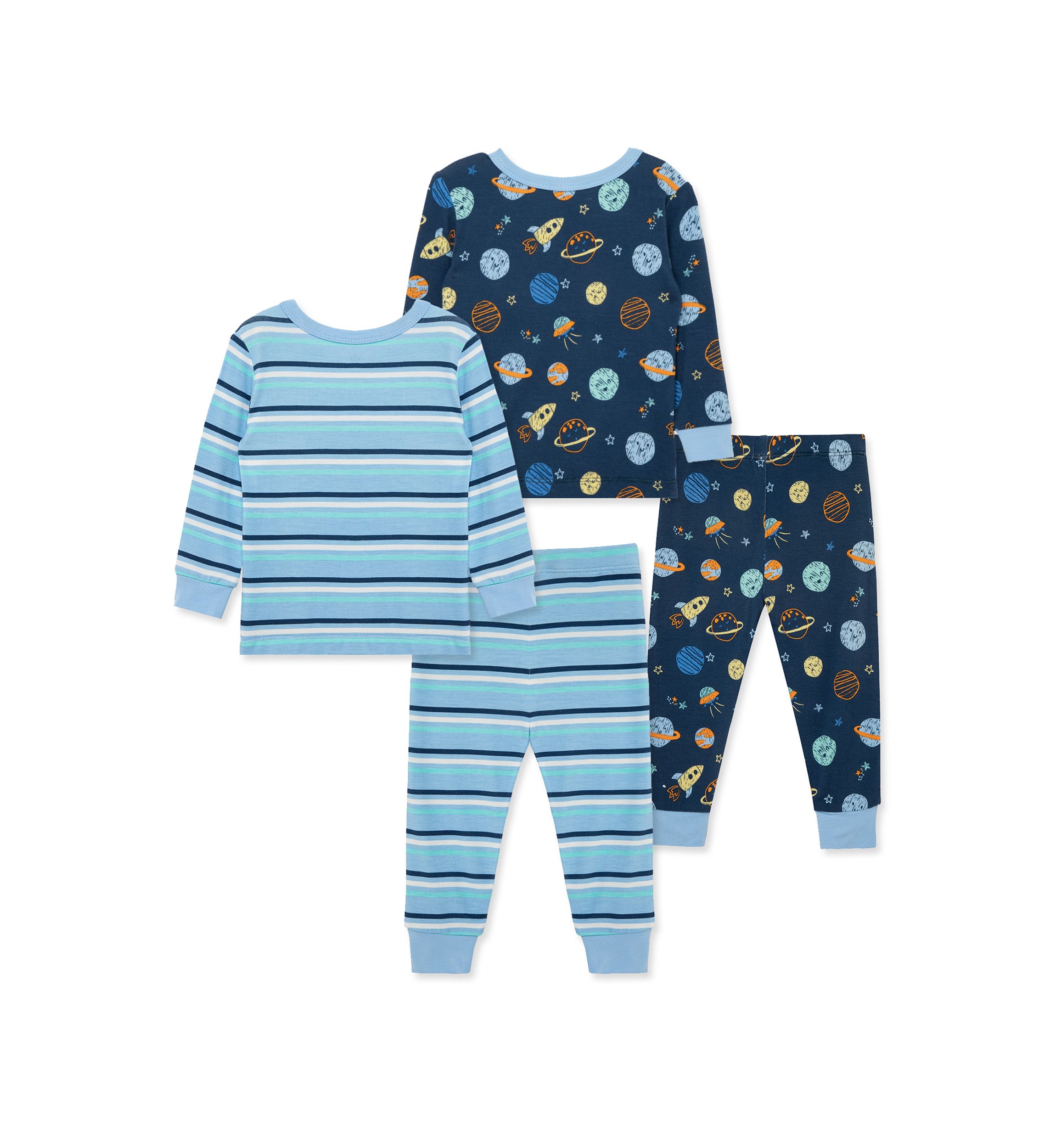 Baby Boys Space 4 Piece Pajama Set