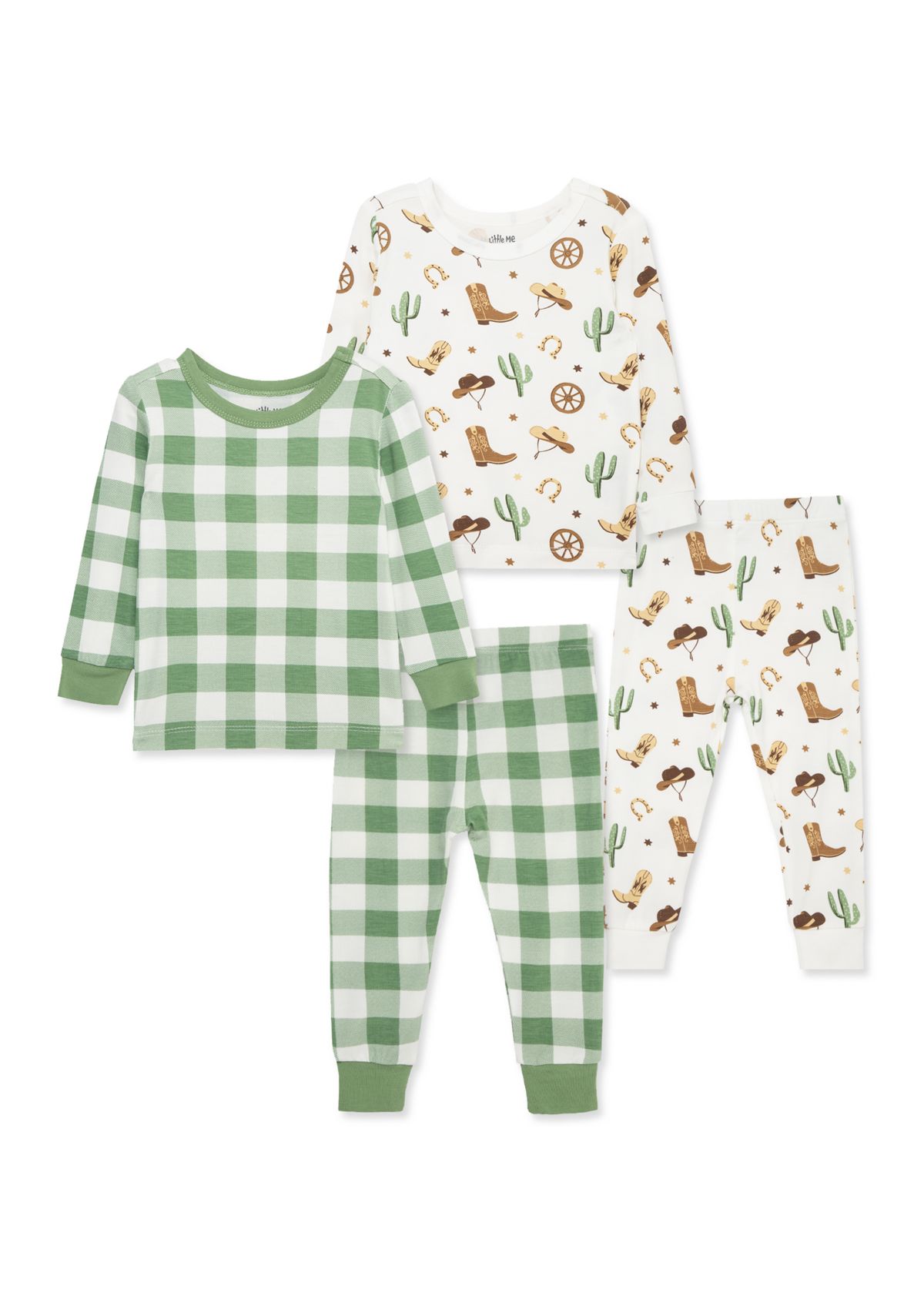 Baby Boyss Cowboy 4 Piece Pajama Set 