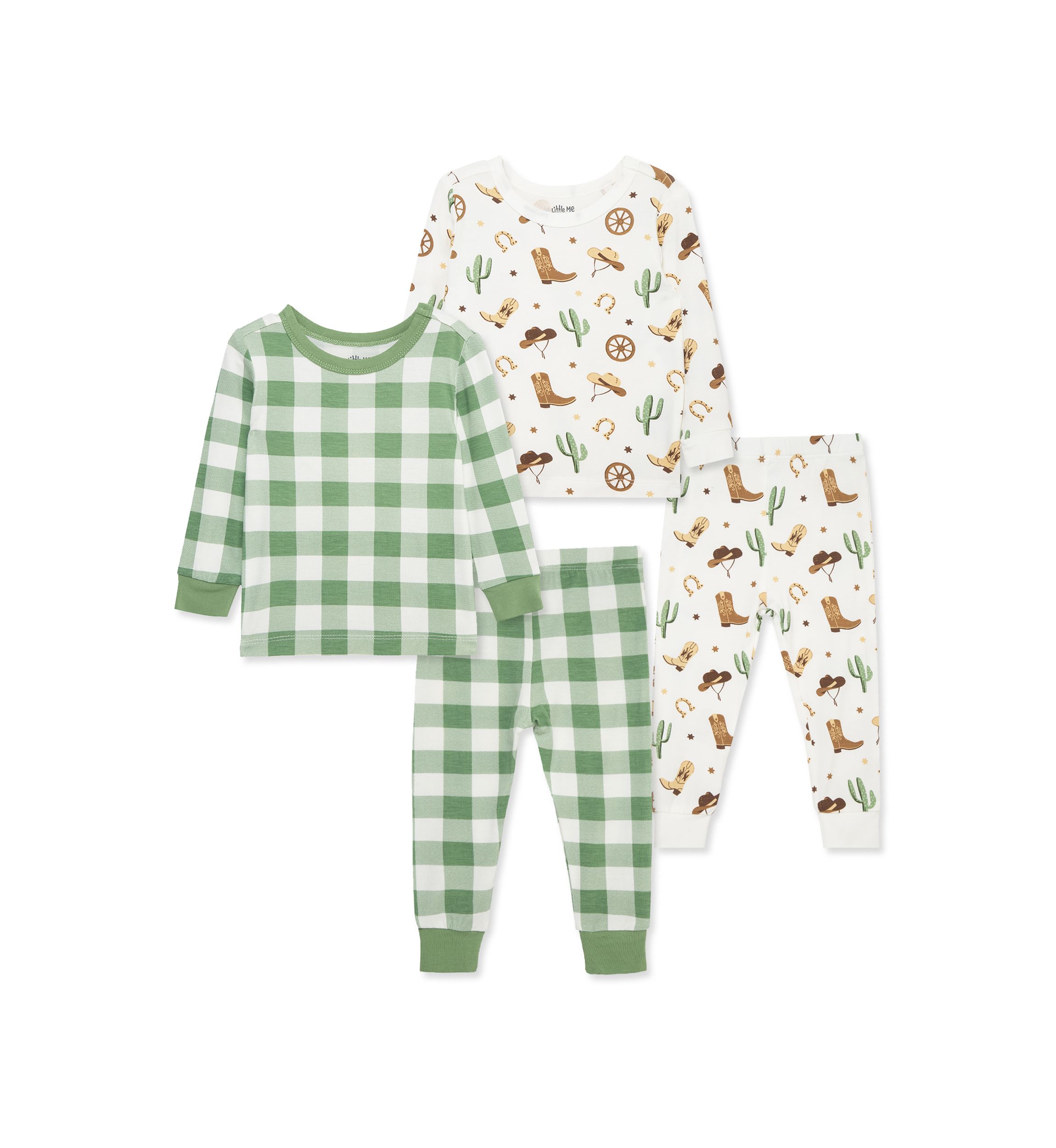 Baby Boyss Cowboy 4 Piece Pajama Set 