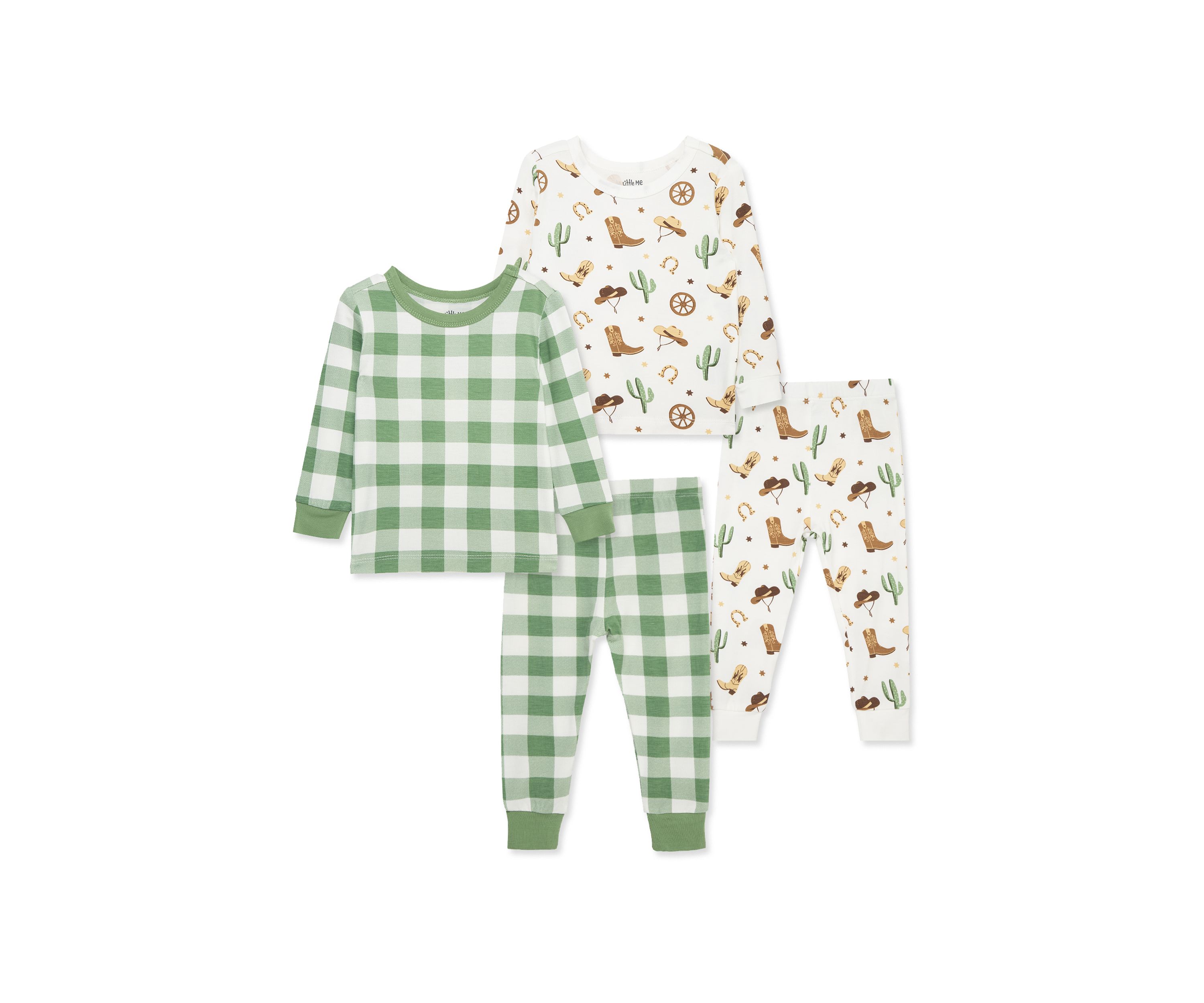 Baby Boyss Cowboy 4 Piece Pajama Set 