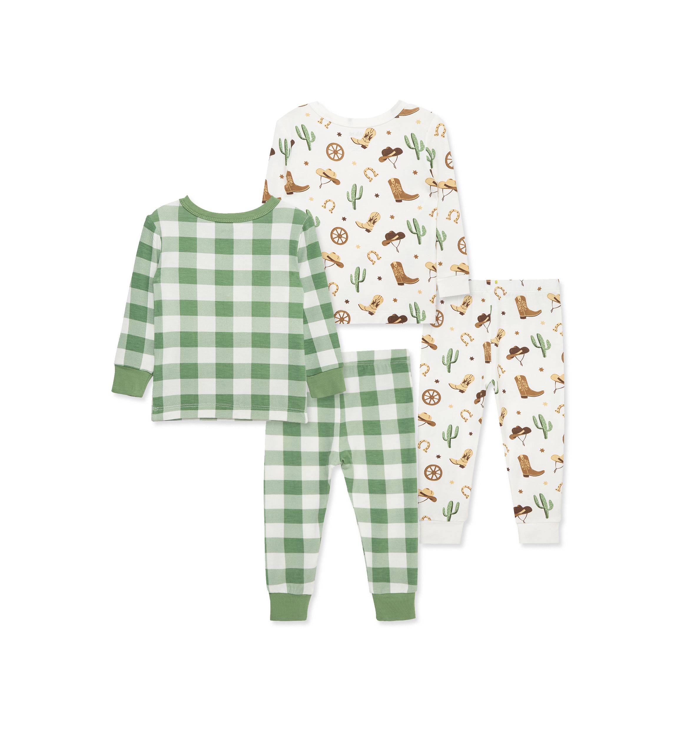 Baby Boyss Cowboy 4 Piece Pajama Set 