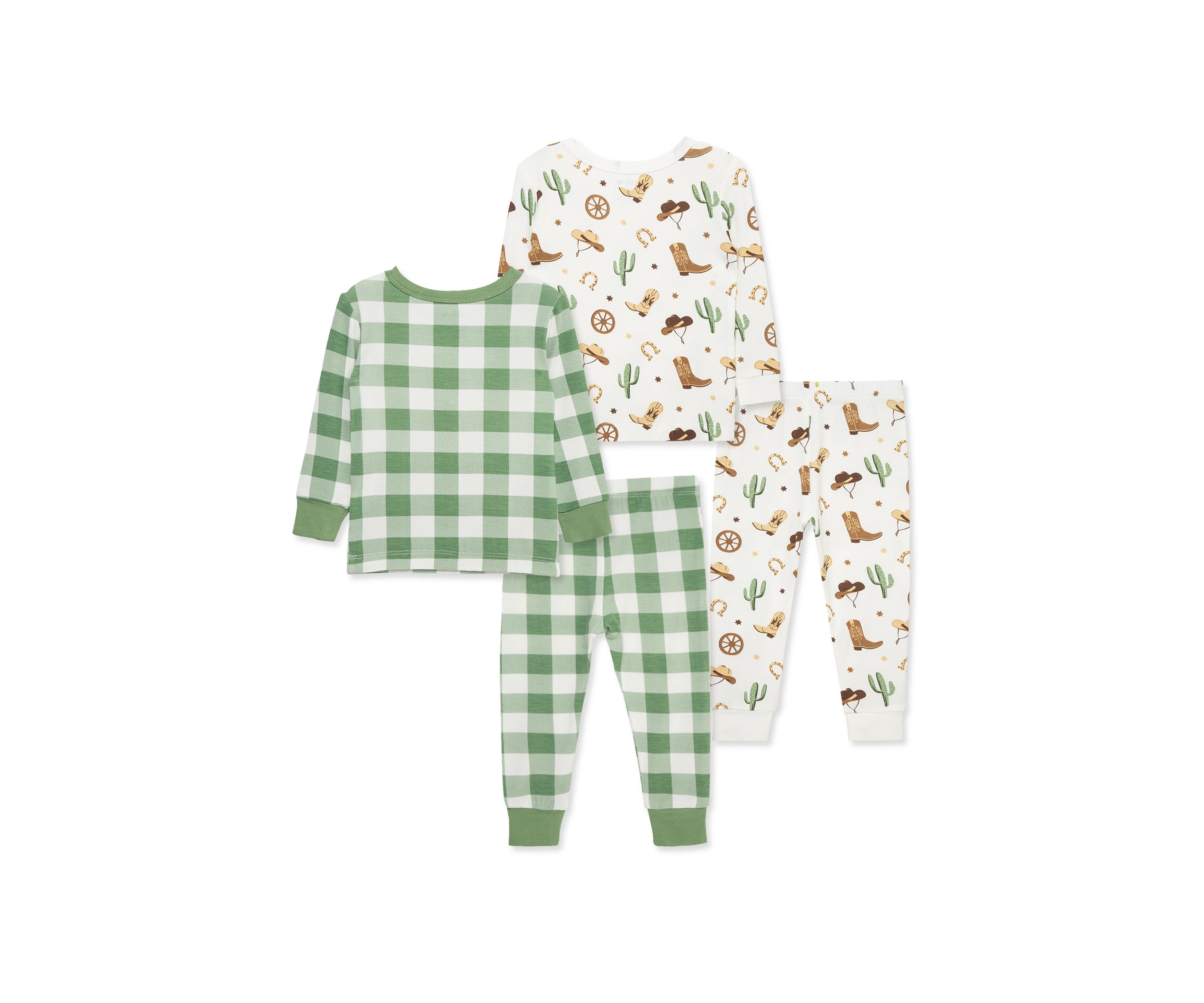 Baby Boyss Cowboy 4 Piece Pajama Set 