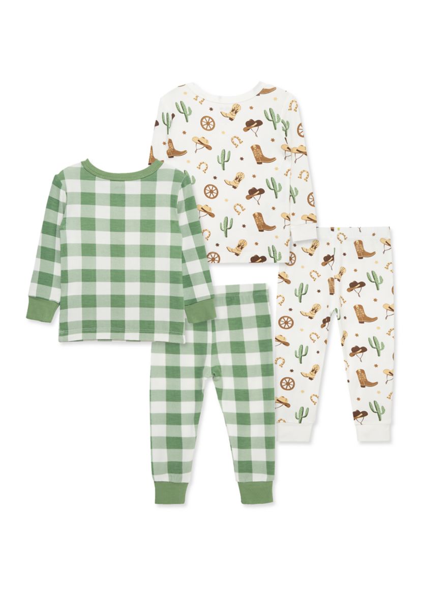 Baby Boyss Cowboy 4 Piece Pajama Set 