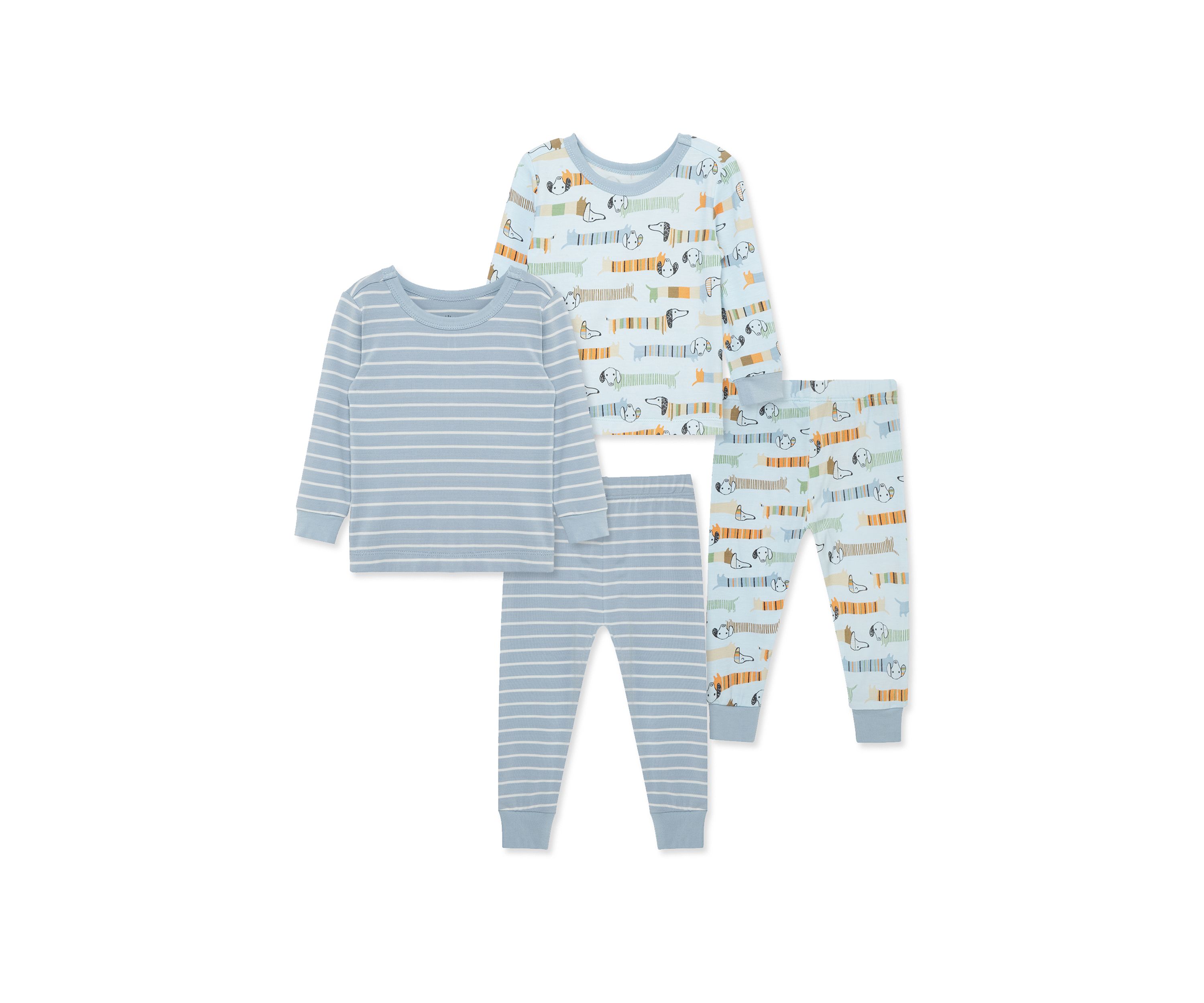Baby Boys Puppy 4 Piece Pajama Set 