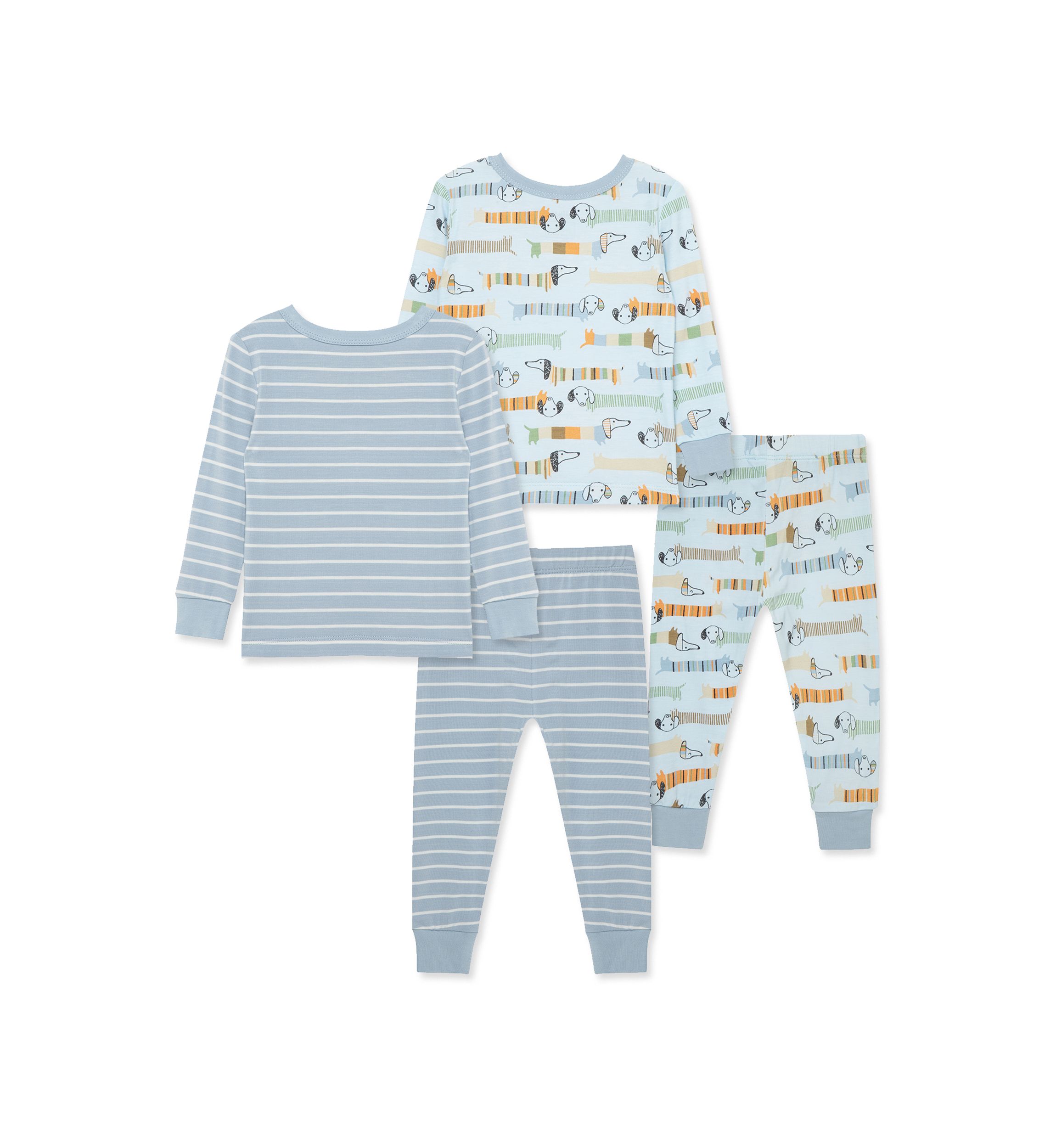 Baby Boys Puppy 4 Piece Pajama Set 