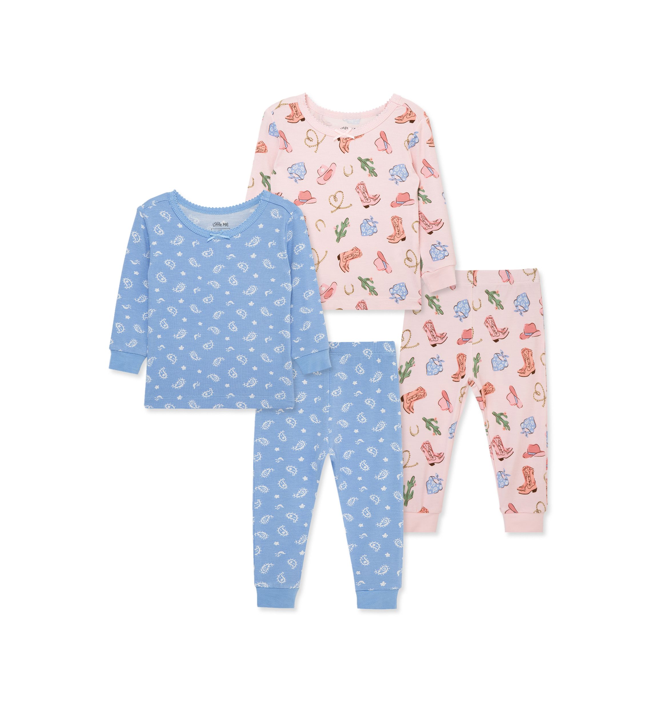 Baby Girls Cowgirl Four Piece Pajama Set